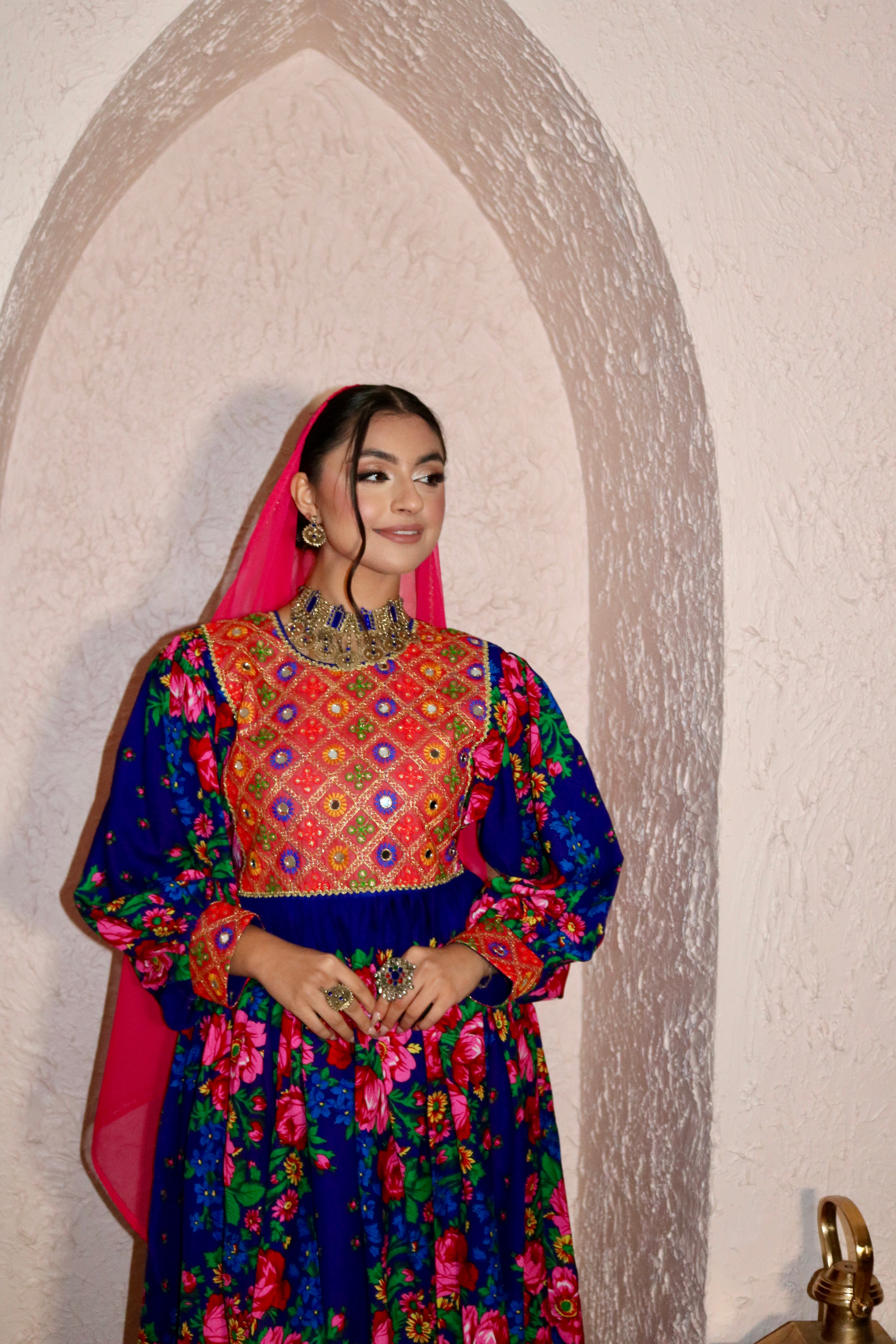 Morsal Afghan Kuchi Dress (royal blue)