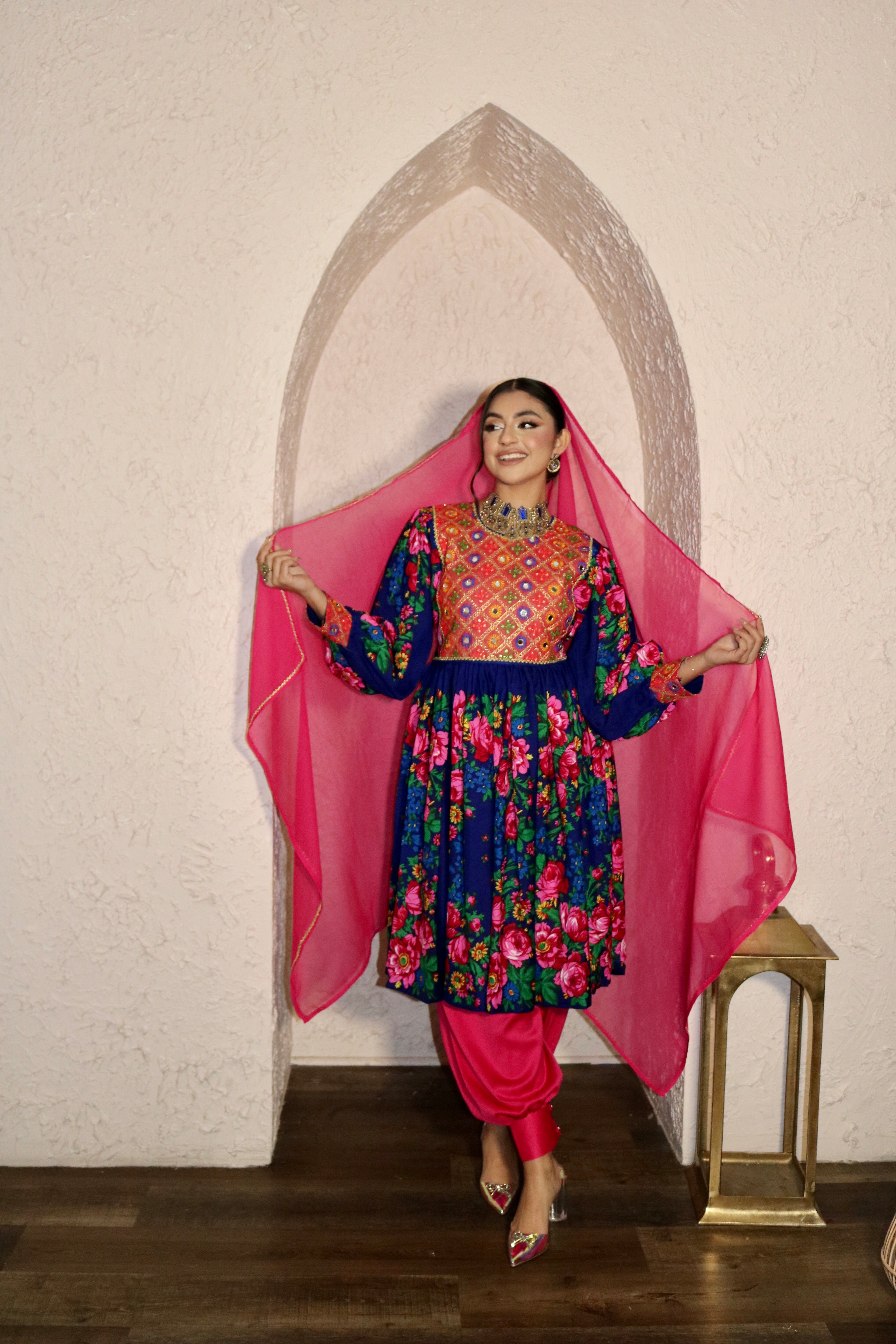 Morsal Afghan Kuchi Dress (royal blue)