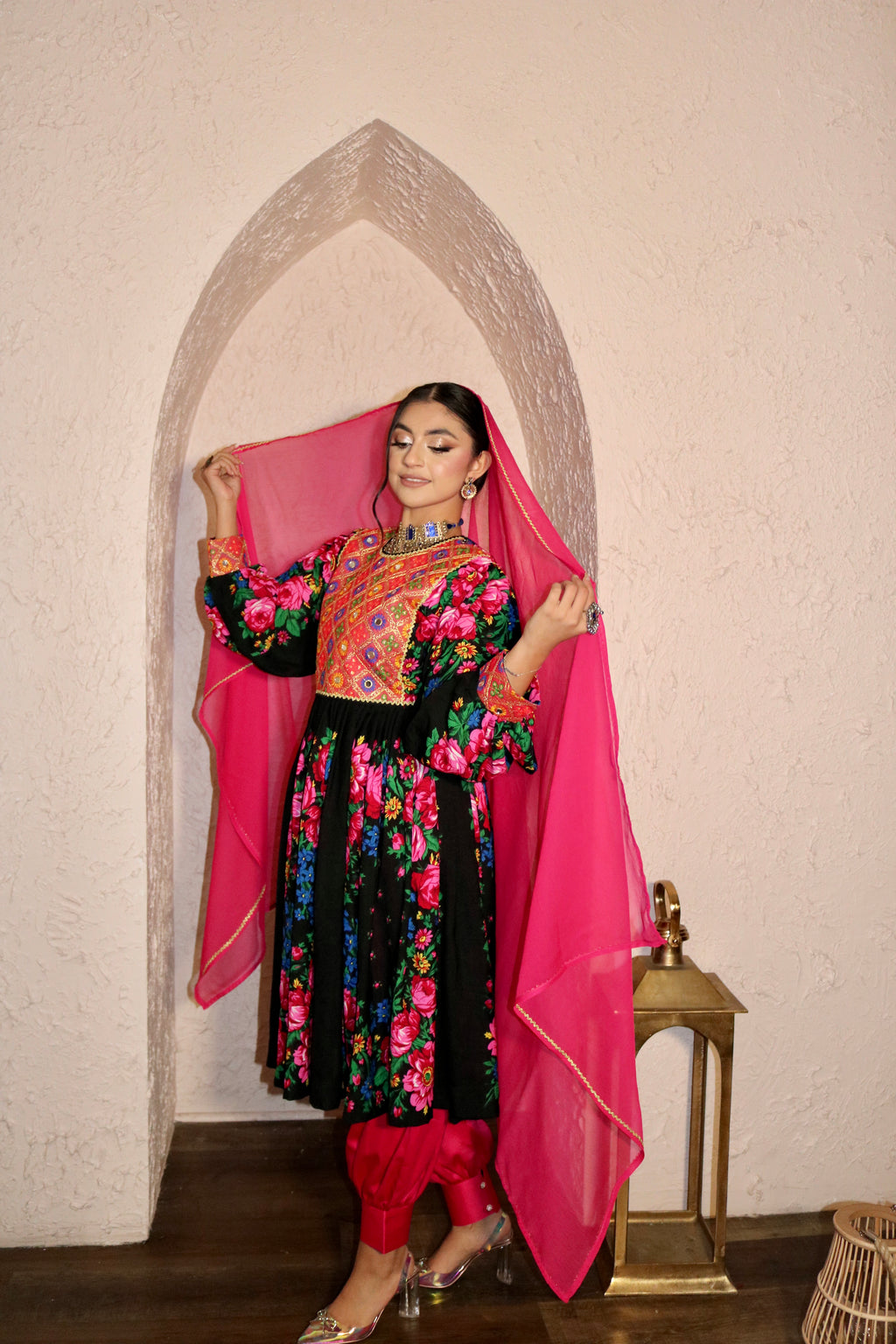 Morsal Afghan Kuchi Dress ( black)