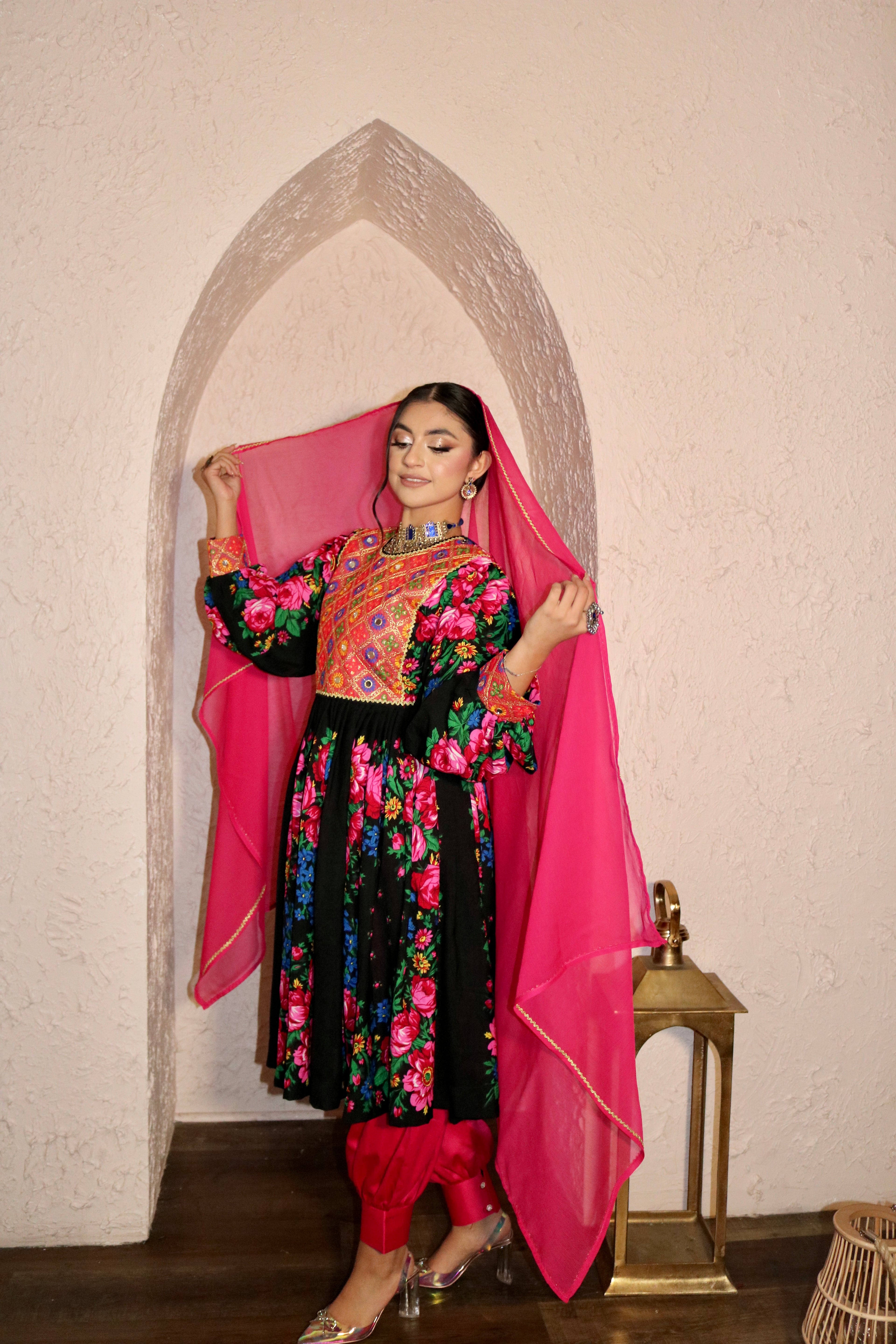 Morsal Afghan Kuchi Dress ( black)
