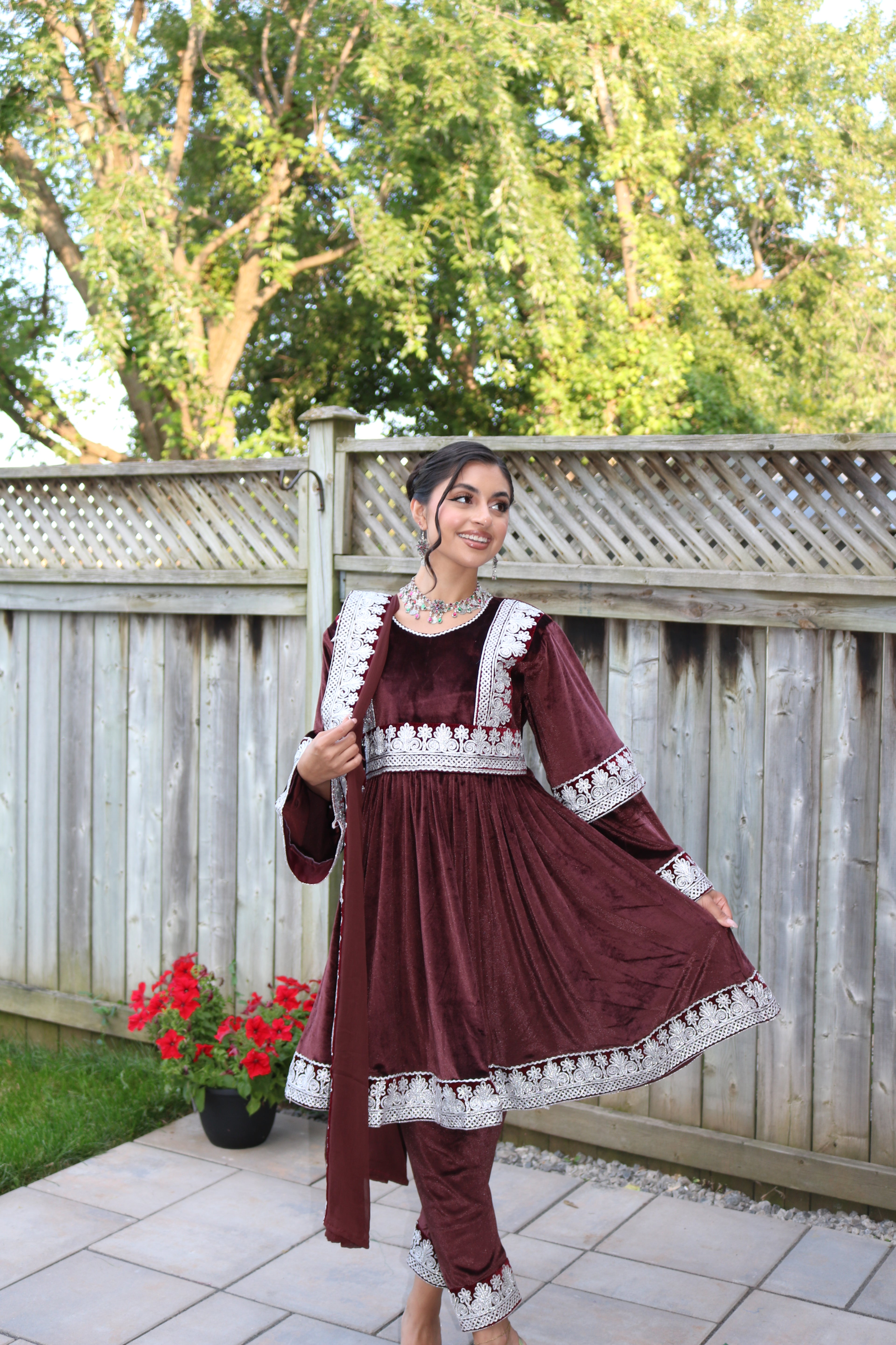 Shabana Afghan Kuchi Dress (brown)