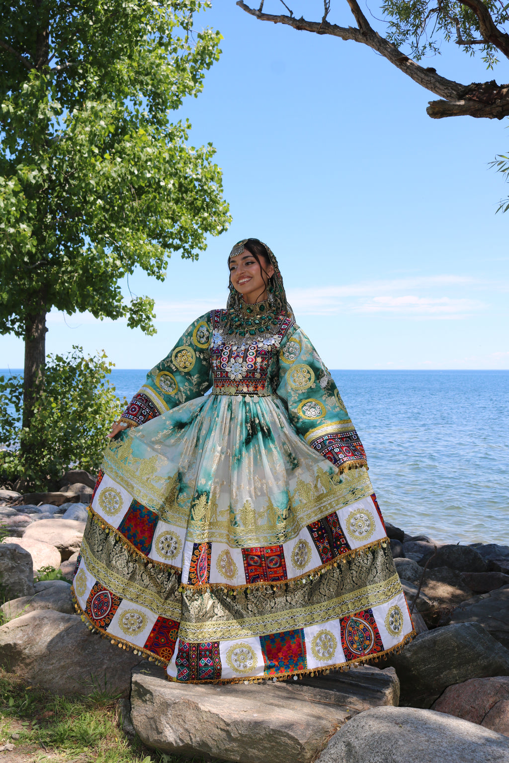 Afghan Kuchi Dress(green)
