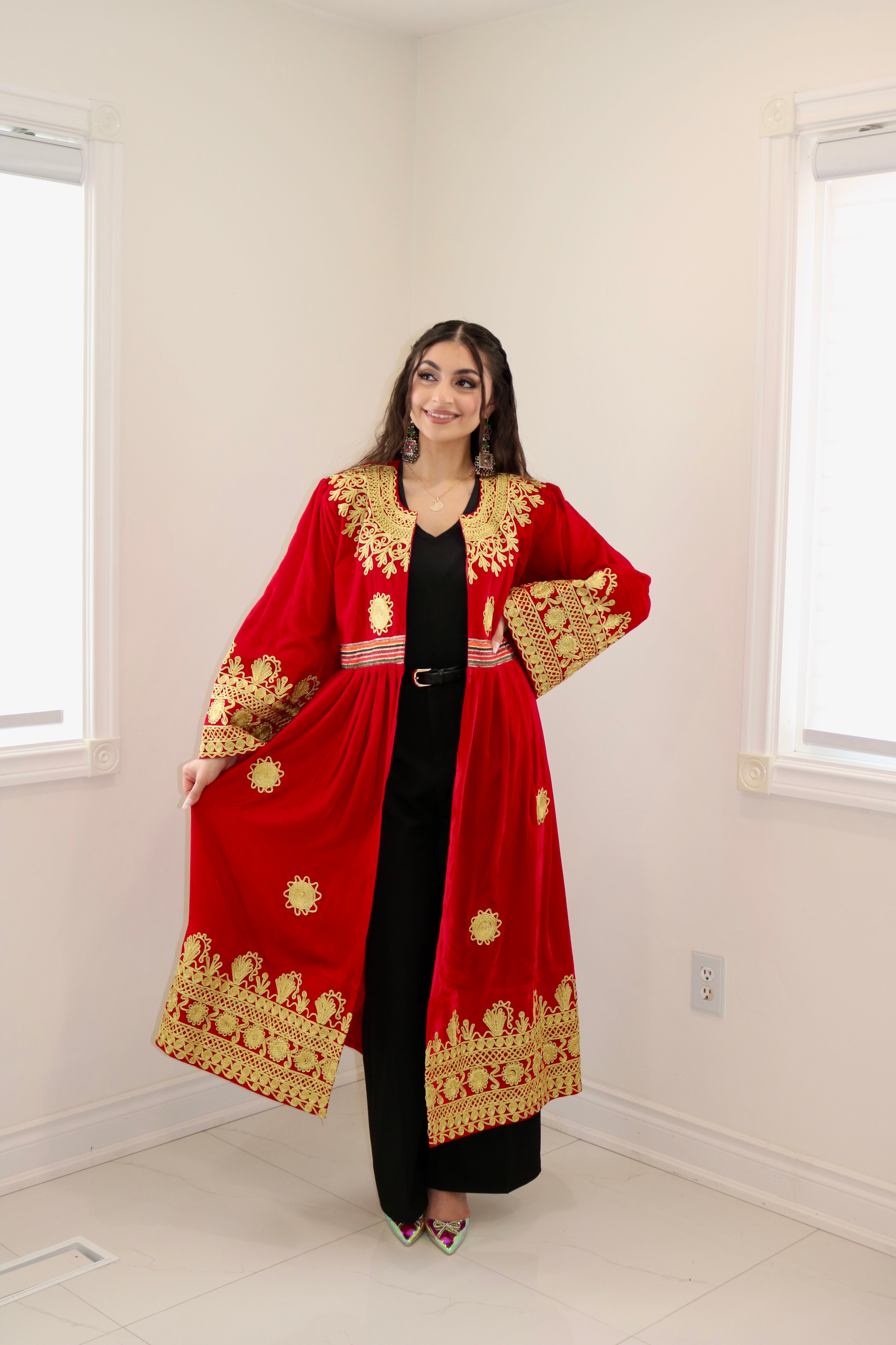 Afghan Chapan Red