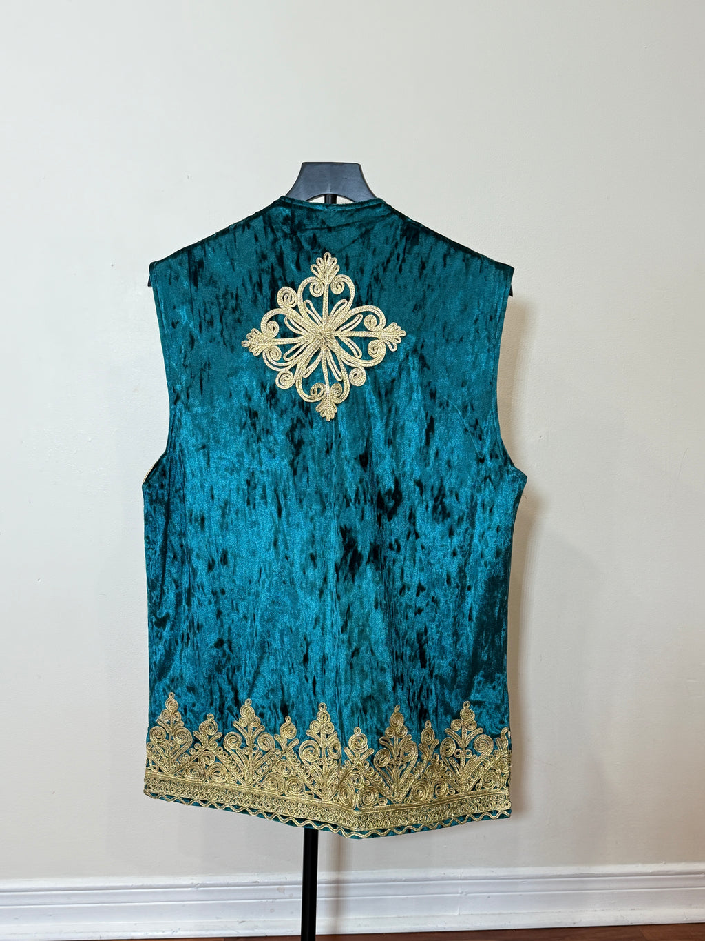 Afghan Kuchi Dress vest sea green