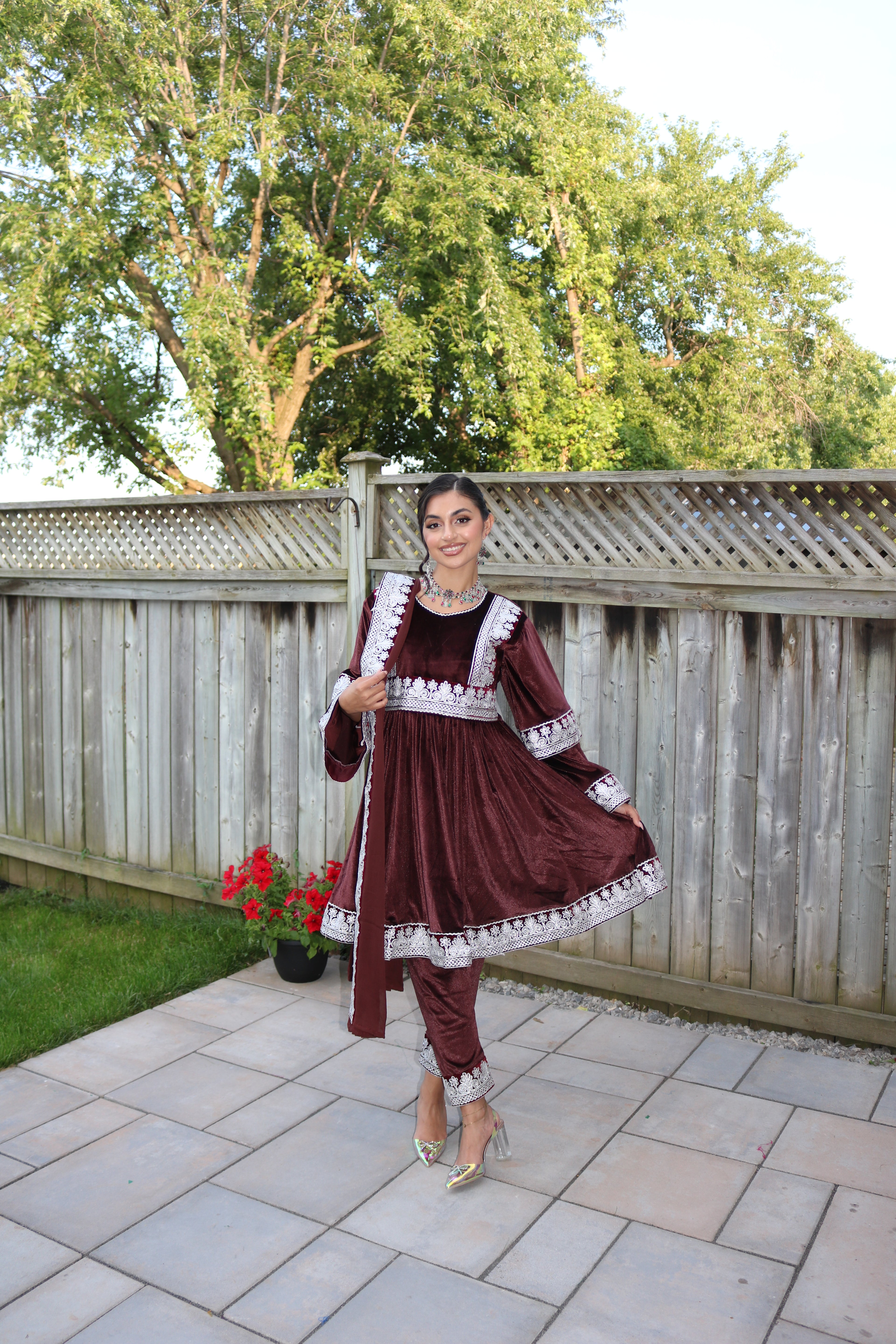 Shabana Afghan Kuchi Dress (brown)