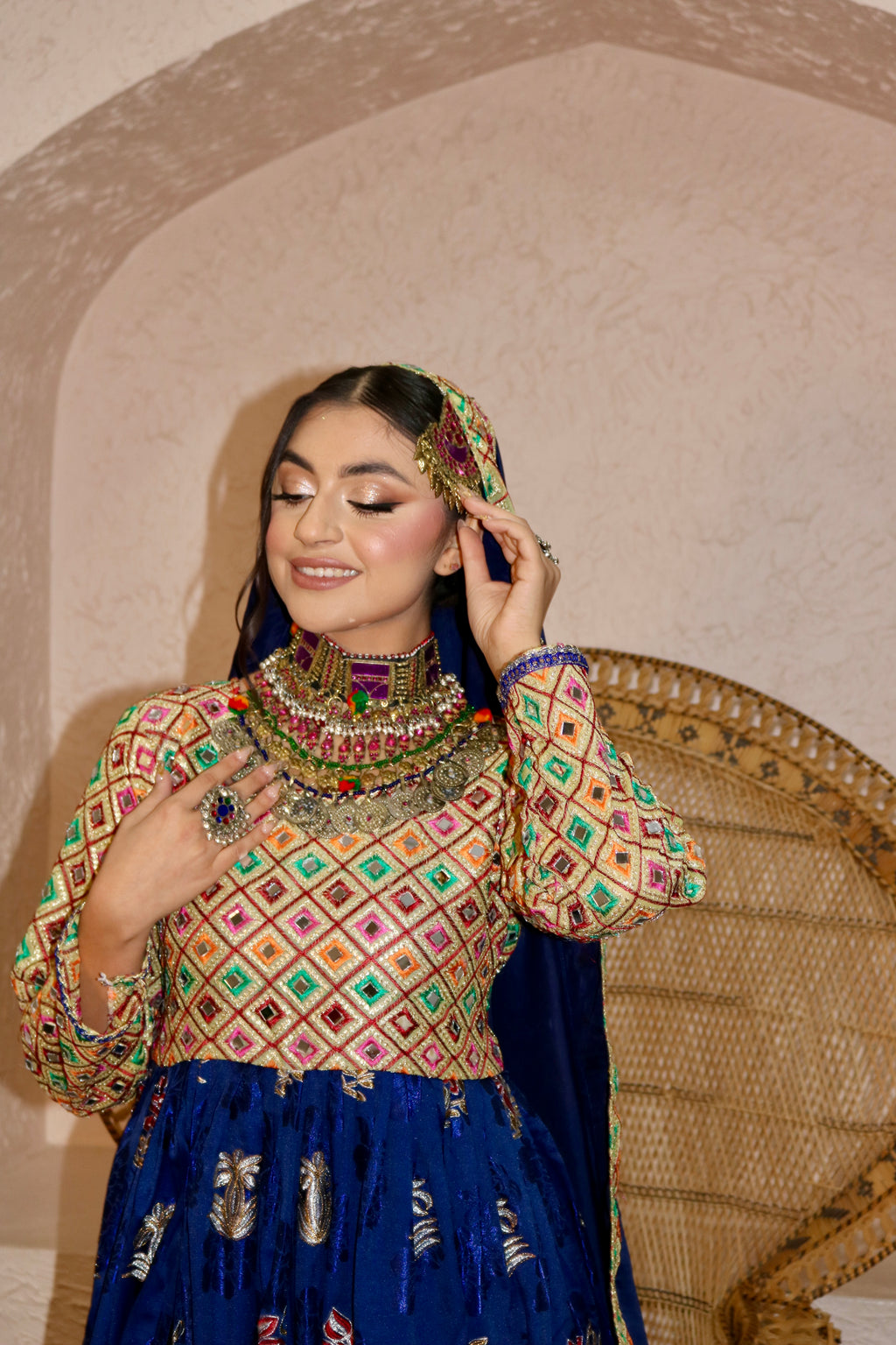 Moska Afghan Kuchi Dress (blue)