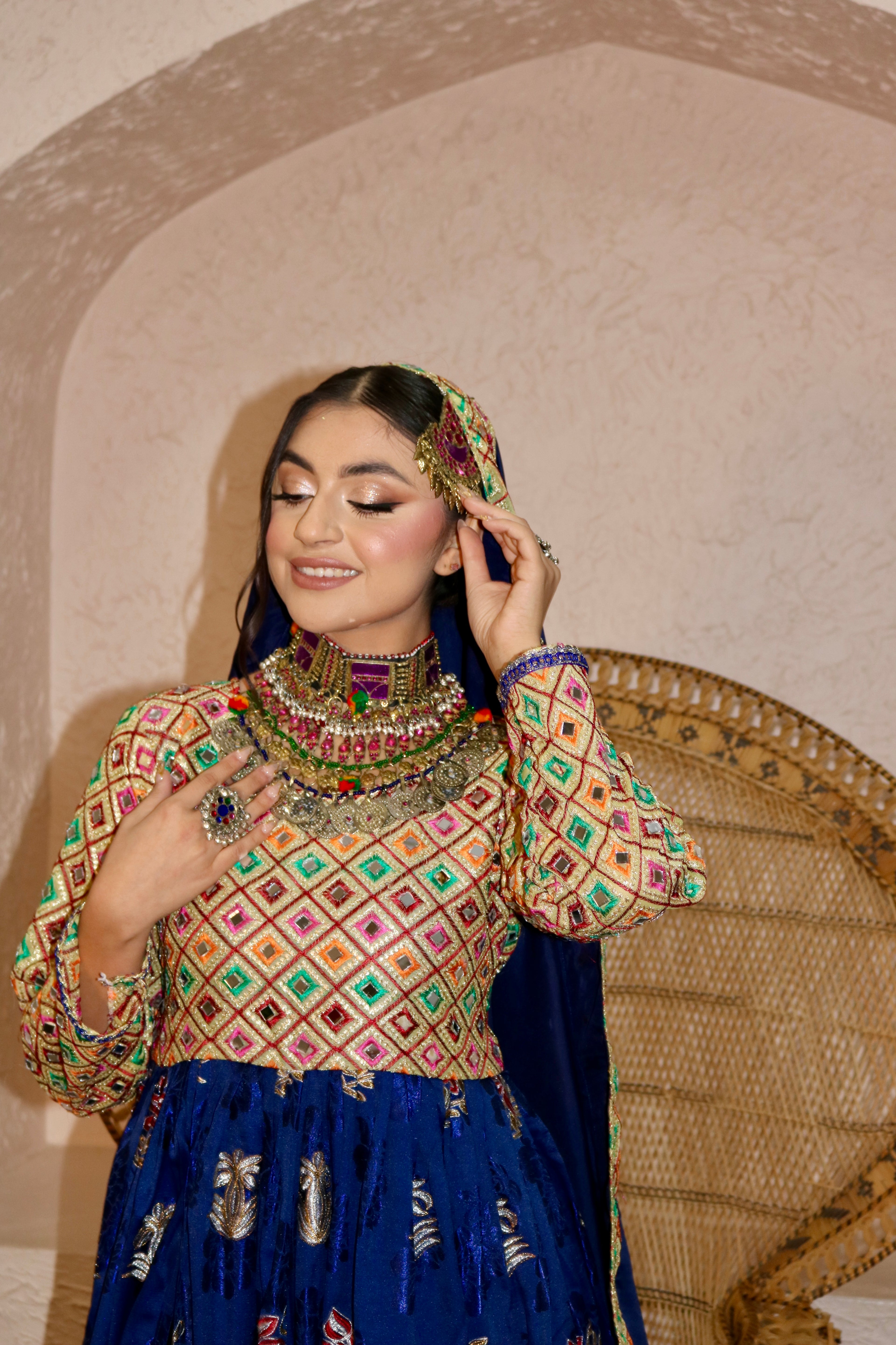 Moska Afghan Kuchi Dress (blue)