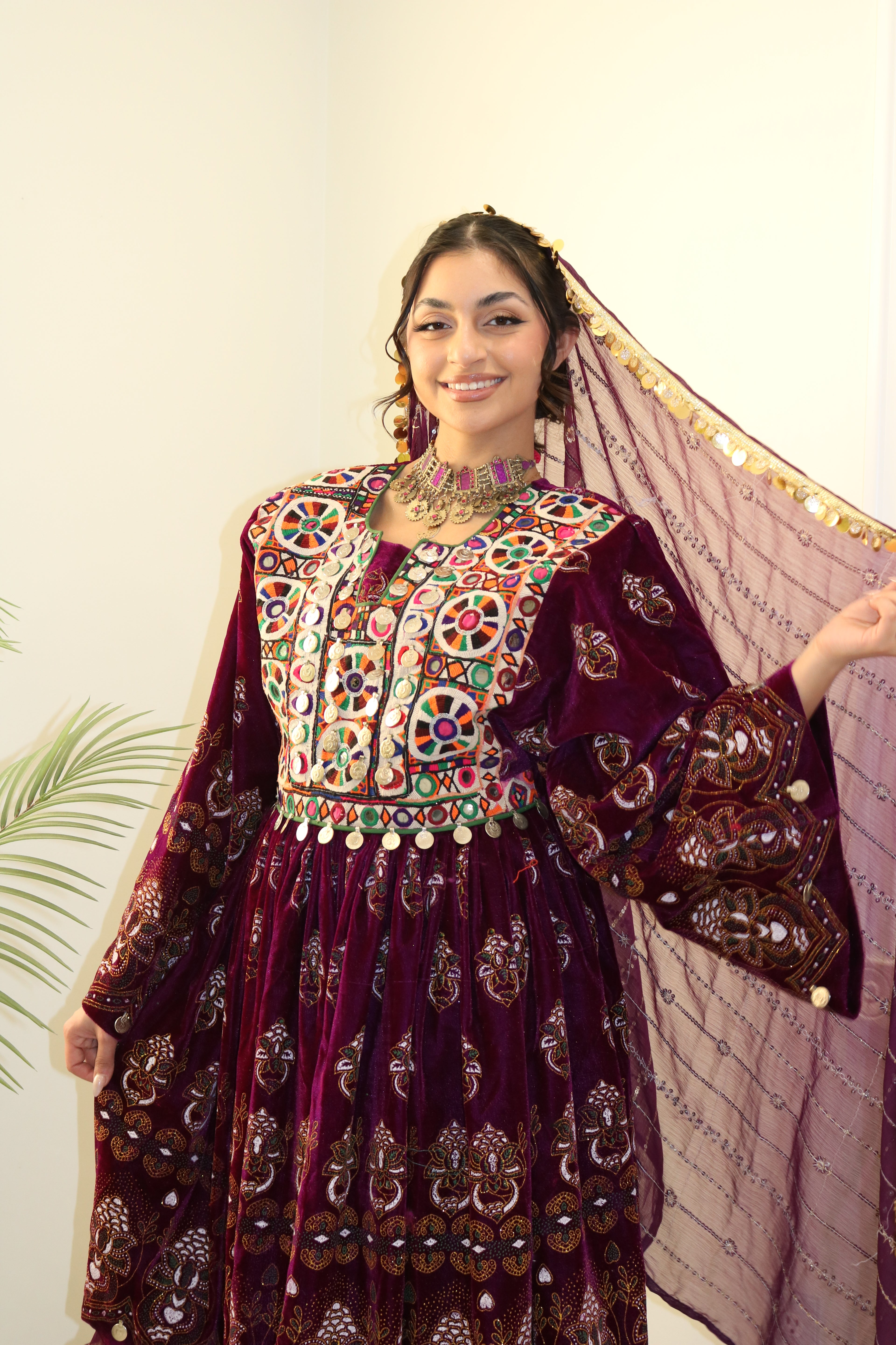 Wahida Afghan Kuchi Dress (pink)