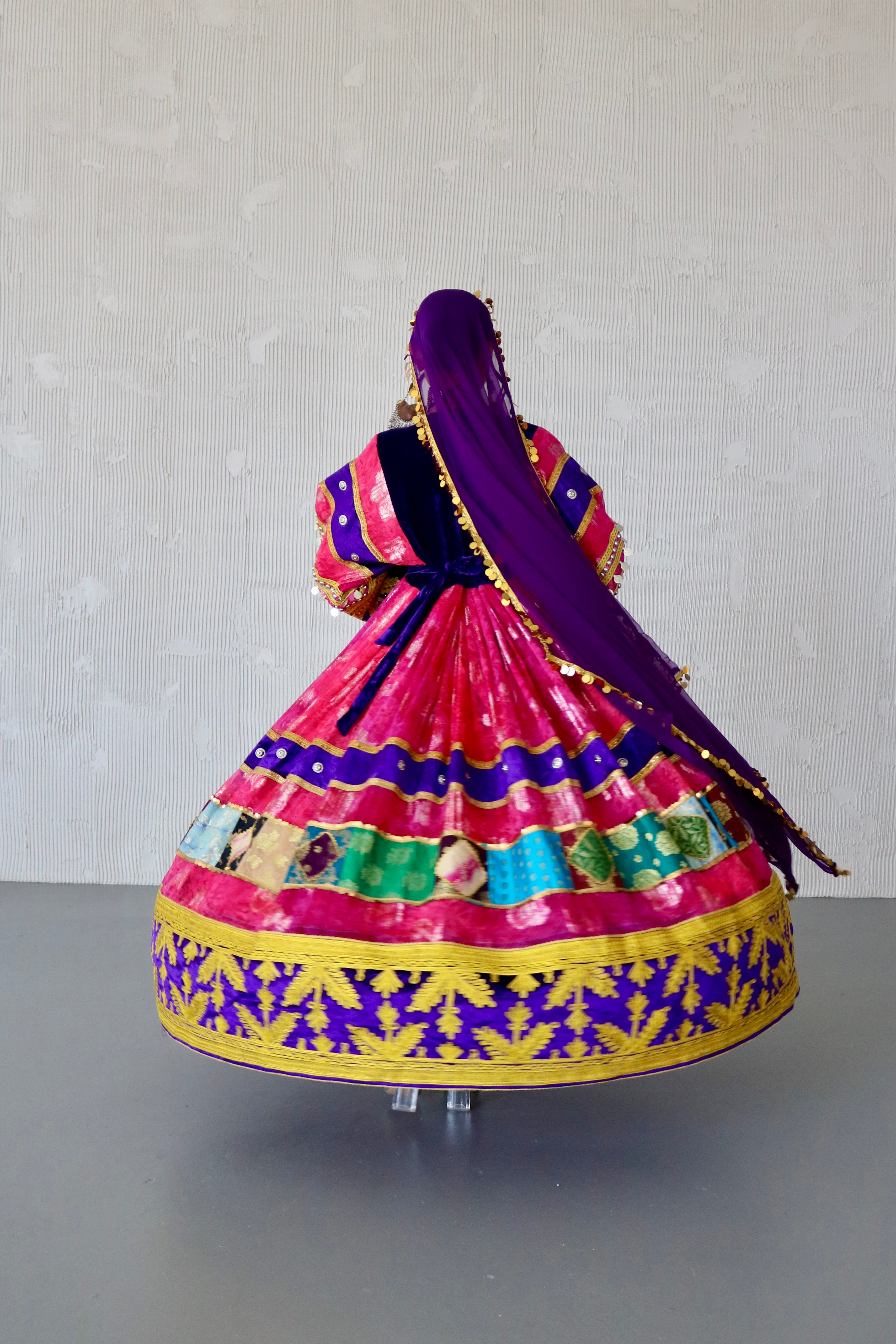 Layma Afghan Kuchi Dress(pink/purple)
