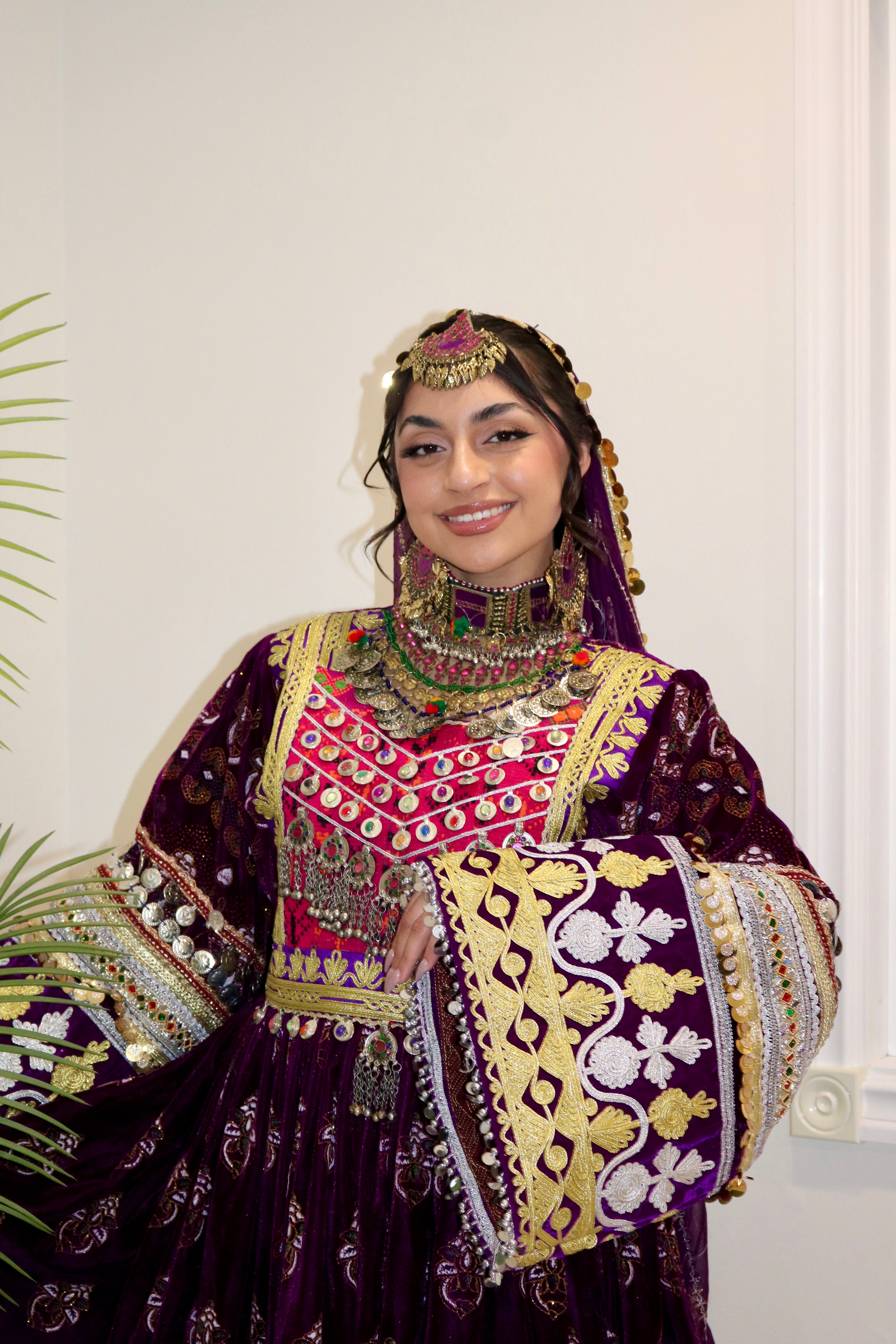 Muska Afghan Kuchi Dress (purple)