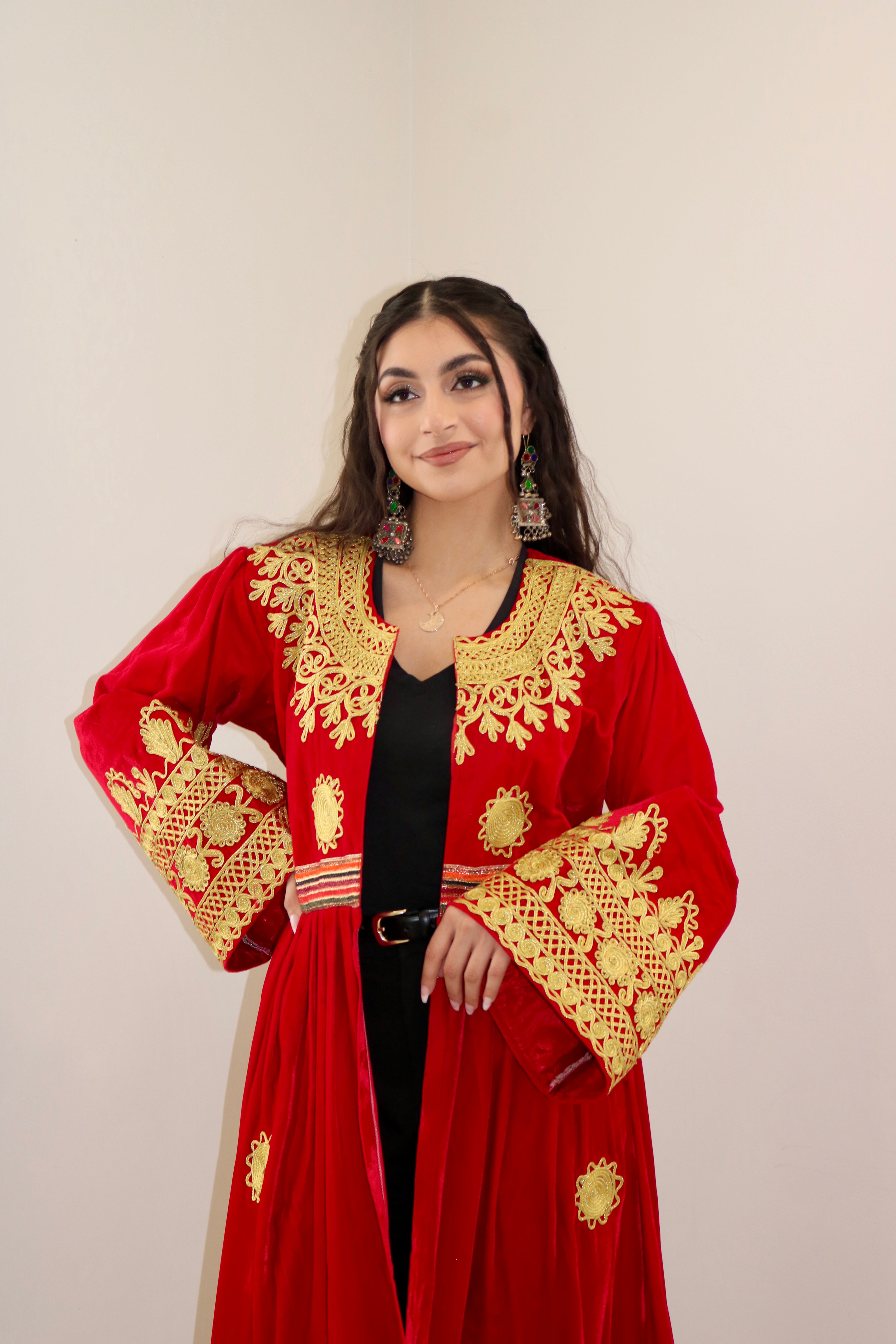 Afghan Chapan Red
