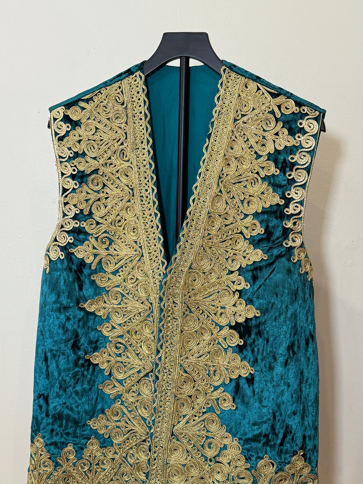 Afghan Kuchi Dress vest sea green