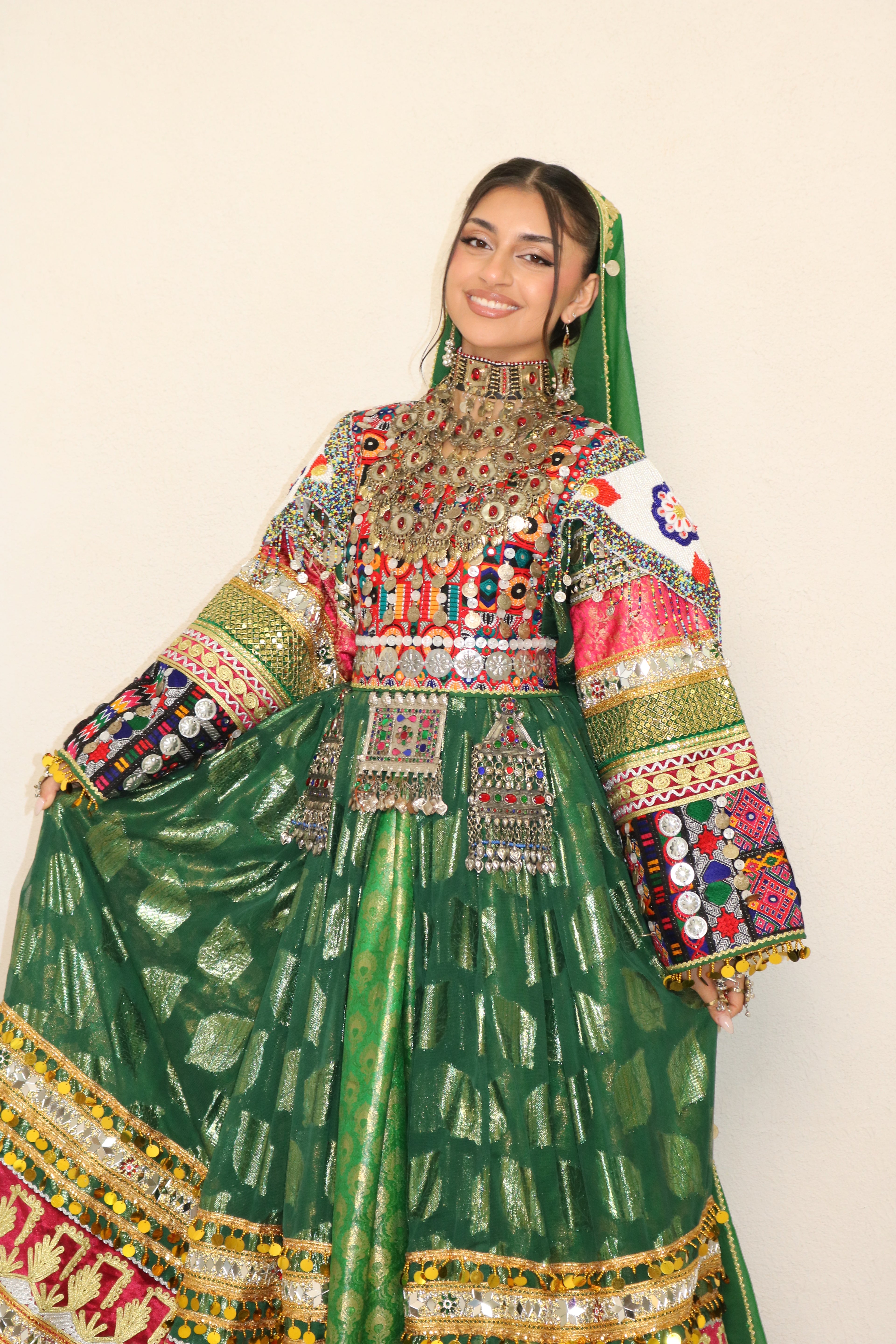 Maria Green Afghan Kuchi Dress