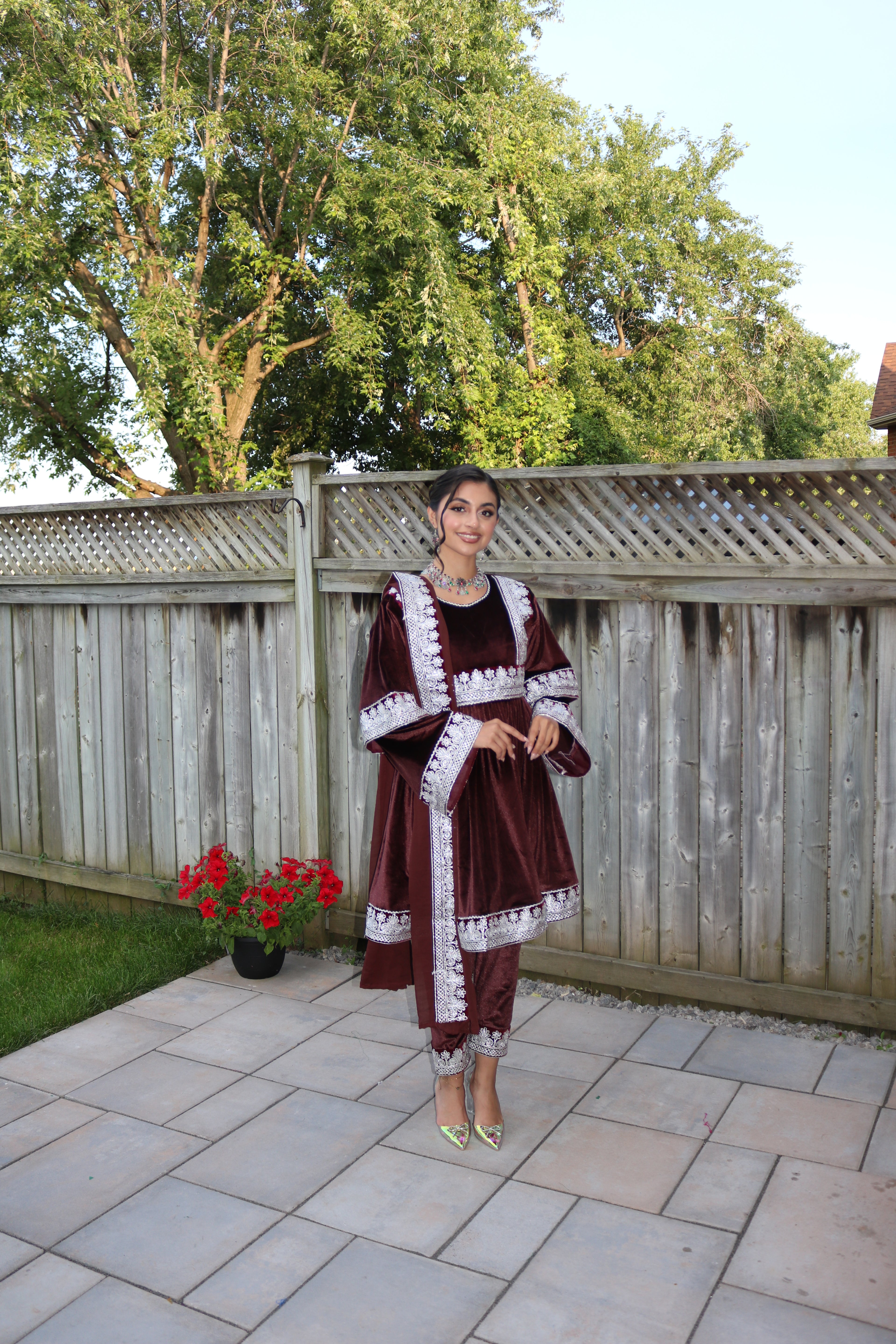 Shabana Afghan Kuchi Dress (brown)