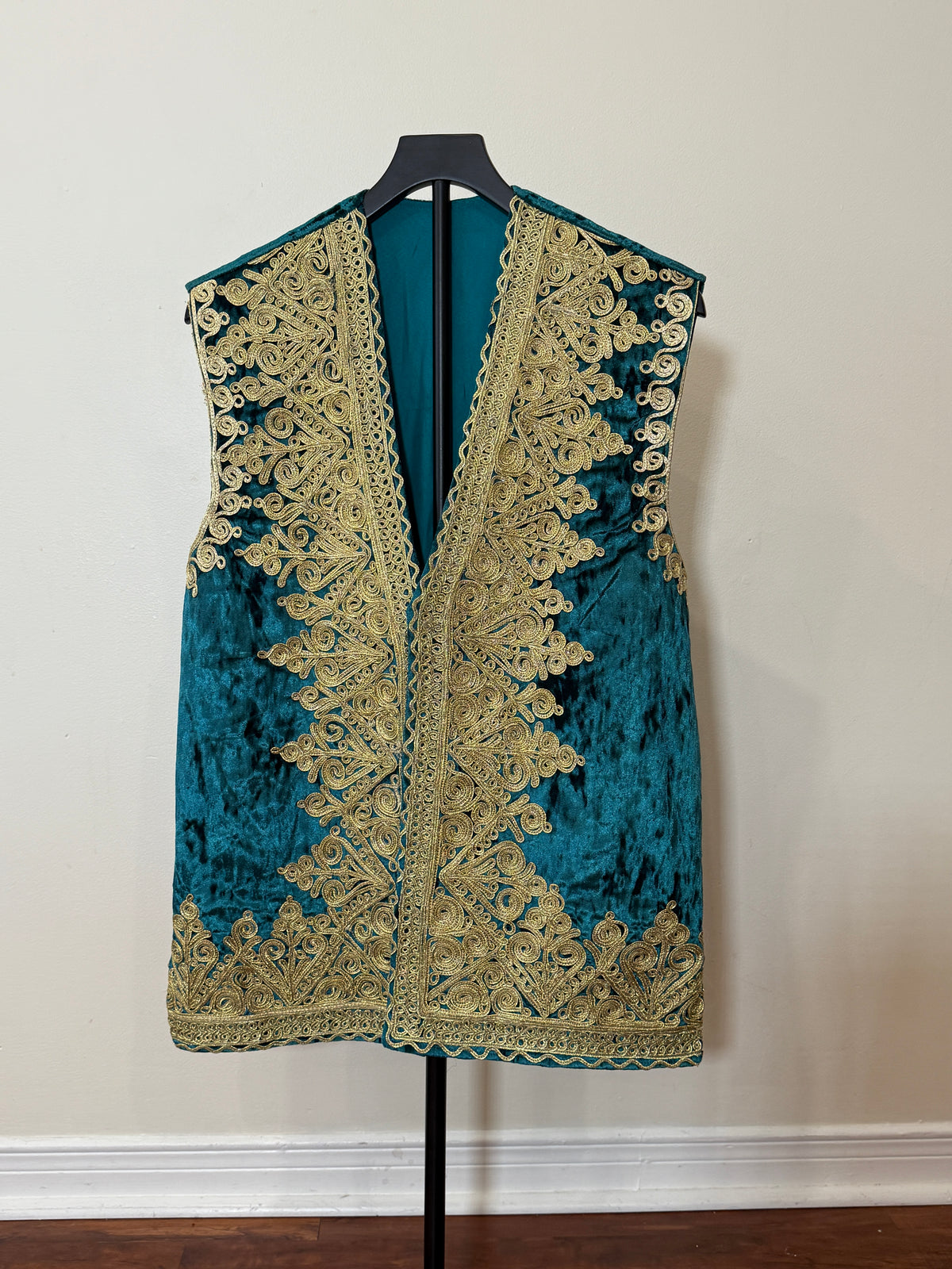 Afghan Kuchi Dress vest sea green