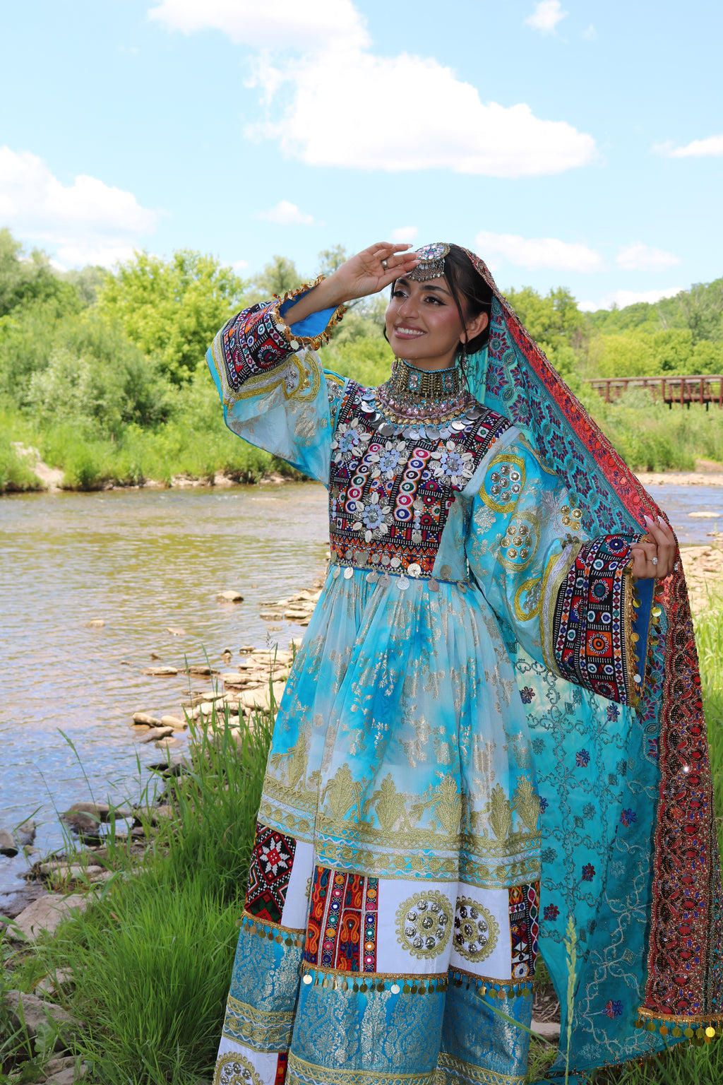 Afghan Kuchi Dress(blue)