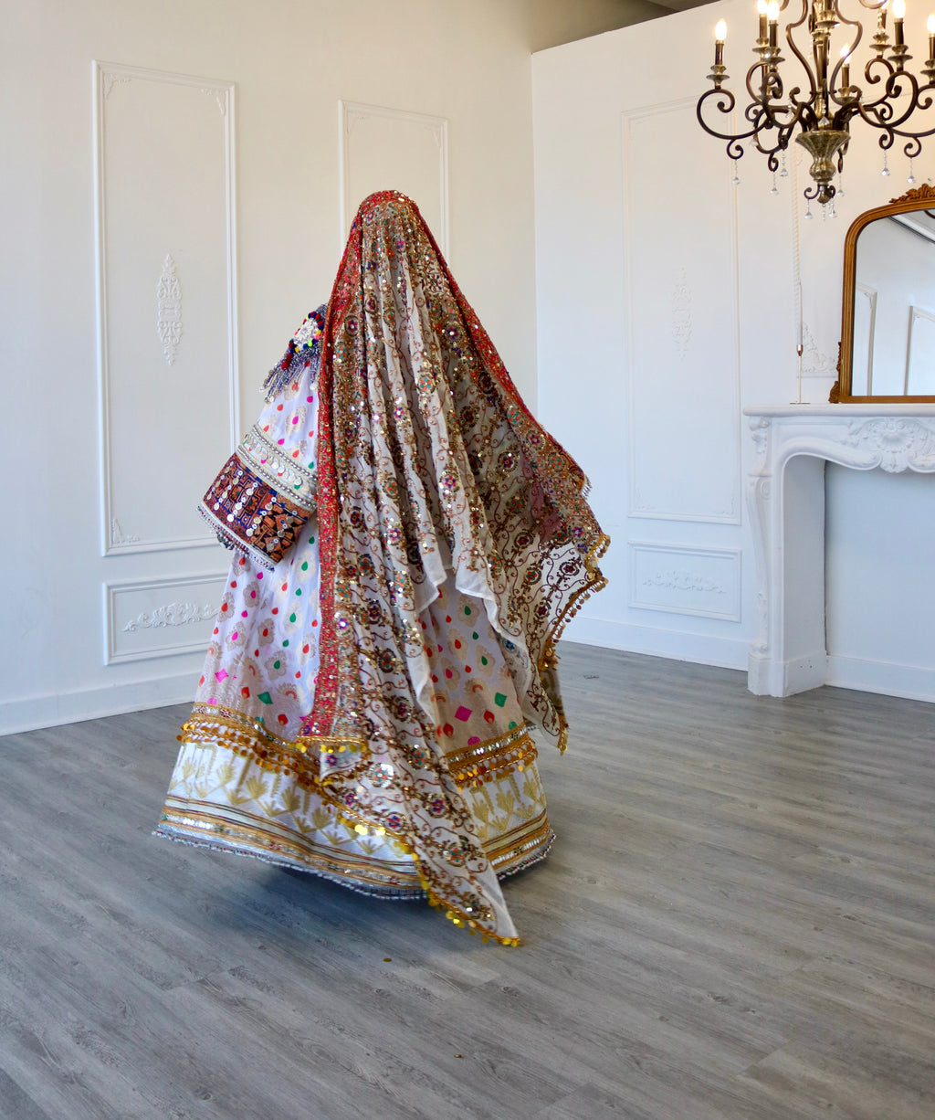 Mursal Afghan Kuchi Dress (white)