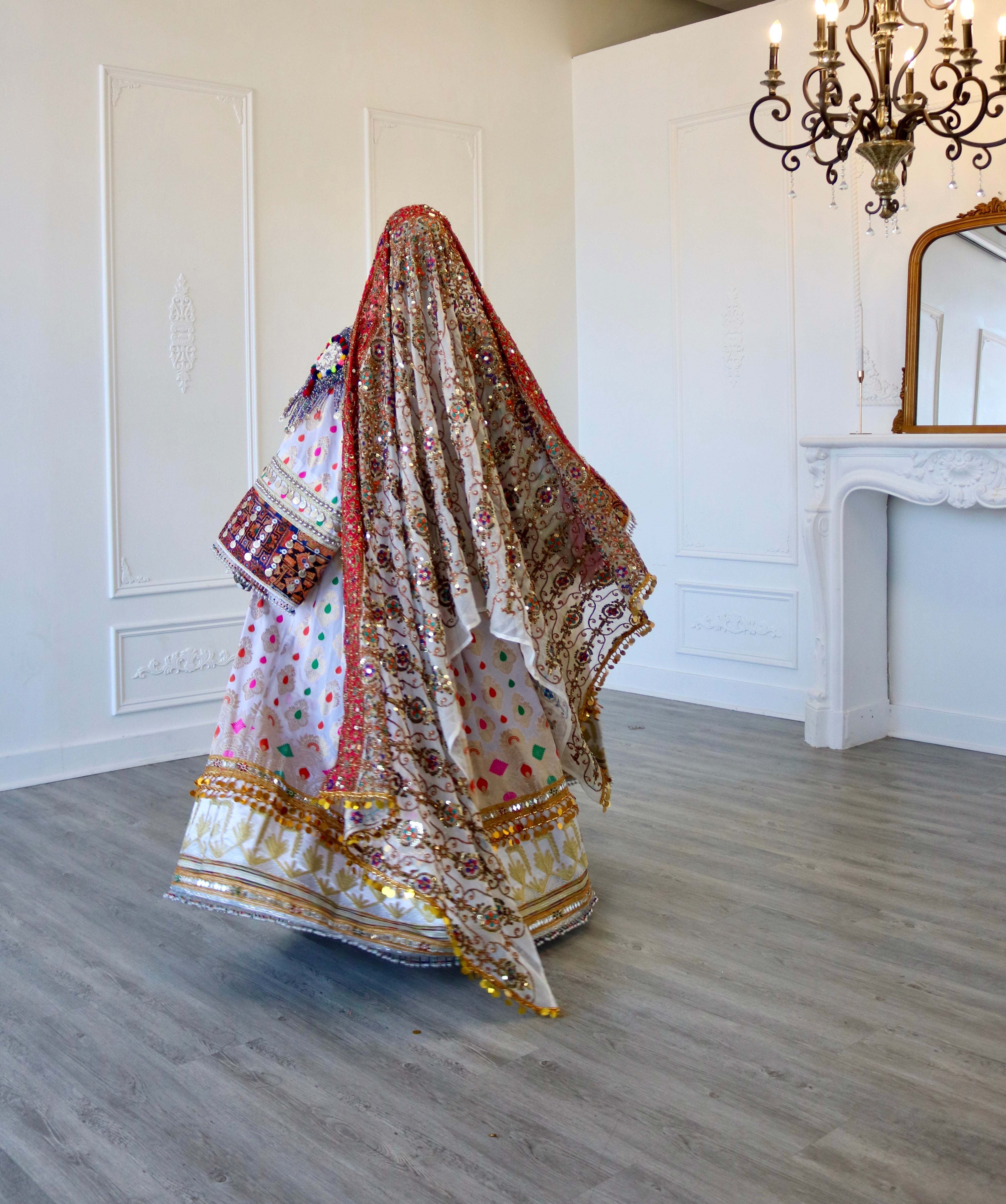 Mursal Afghan Kuchi Dress (white)