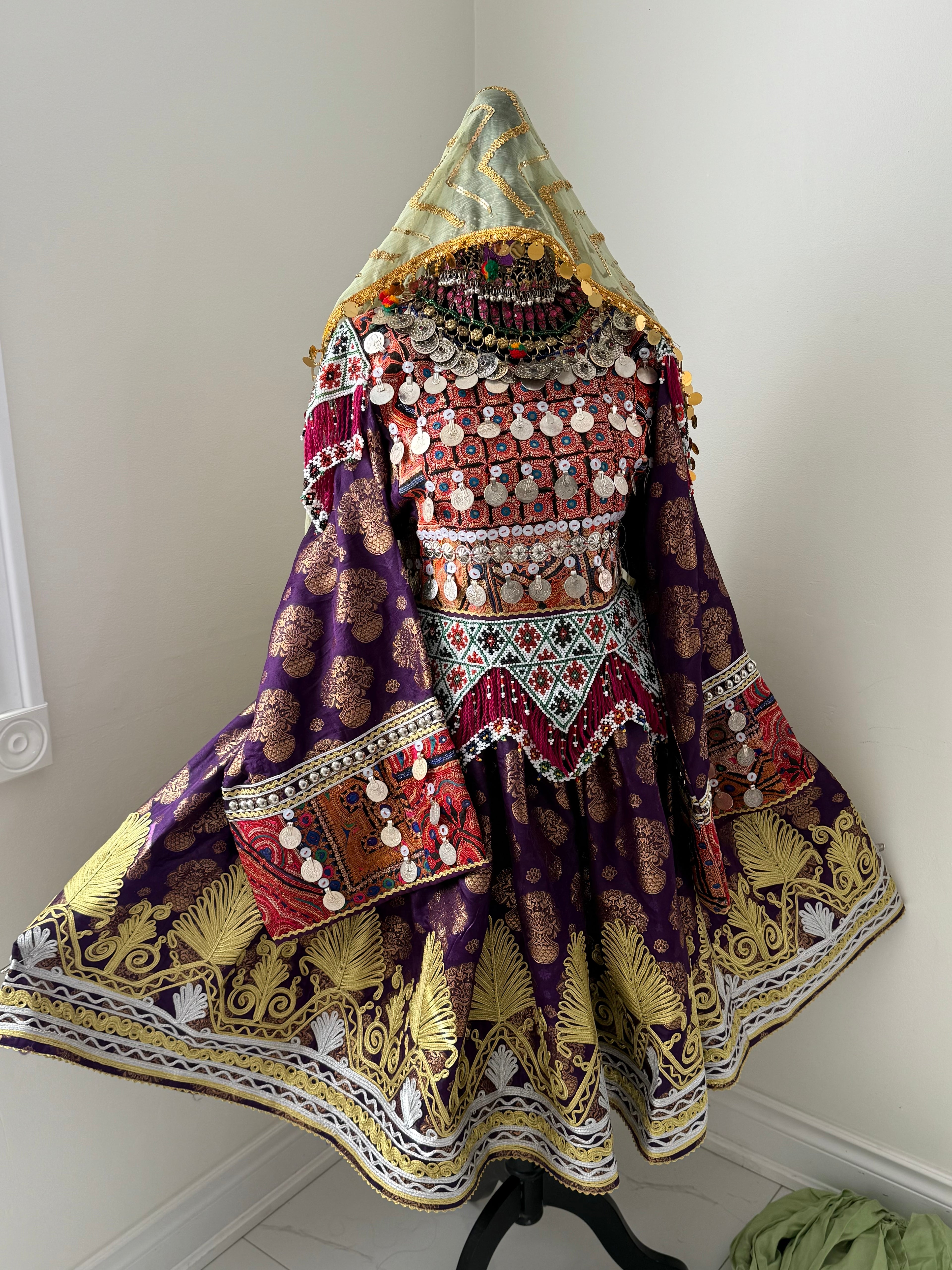 Farzana Afghan Kuchi Dress (purple)