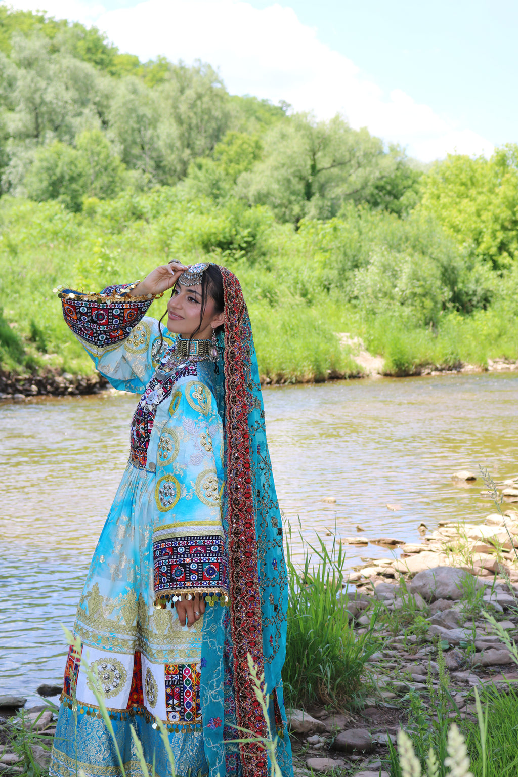 Afghan Kuchi Dress(blue)