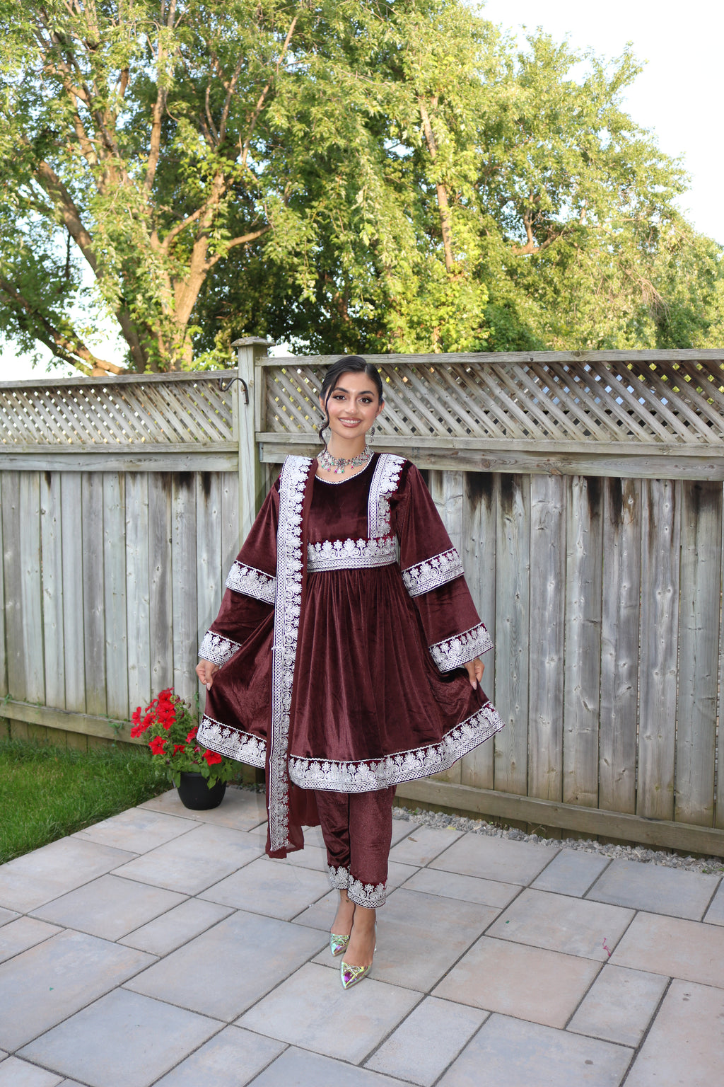 Shabana Afghan Kuchi Dress (brown)