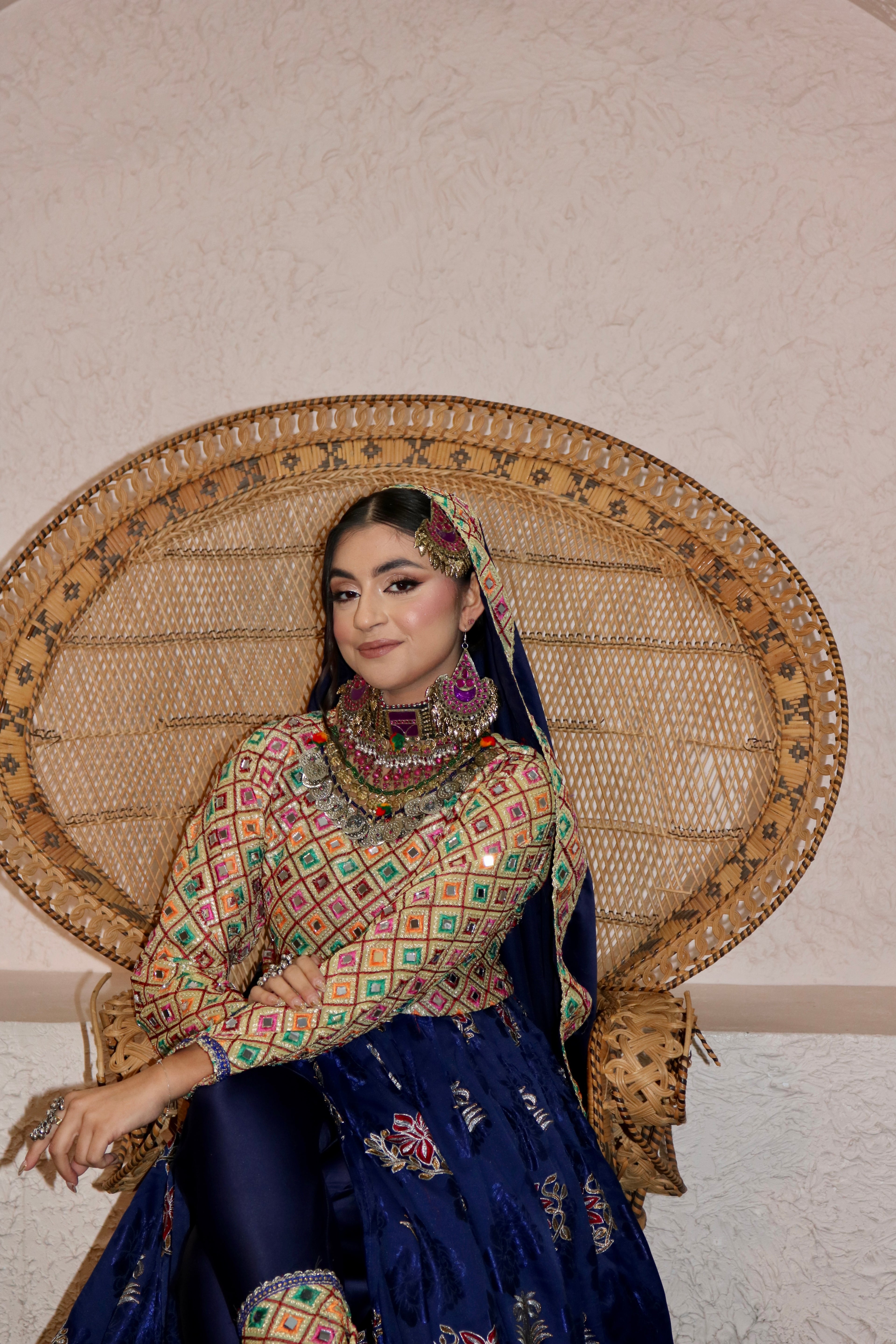 Moska Afghan Kuchi Dress (blue)