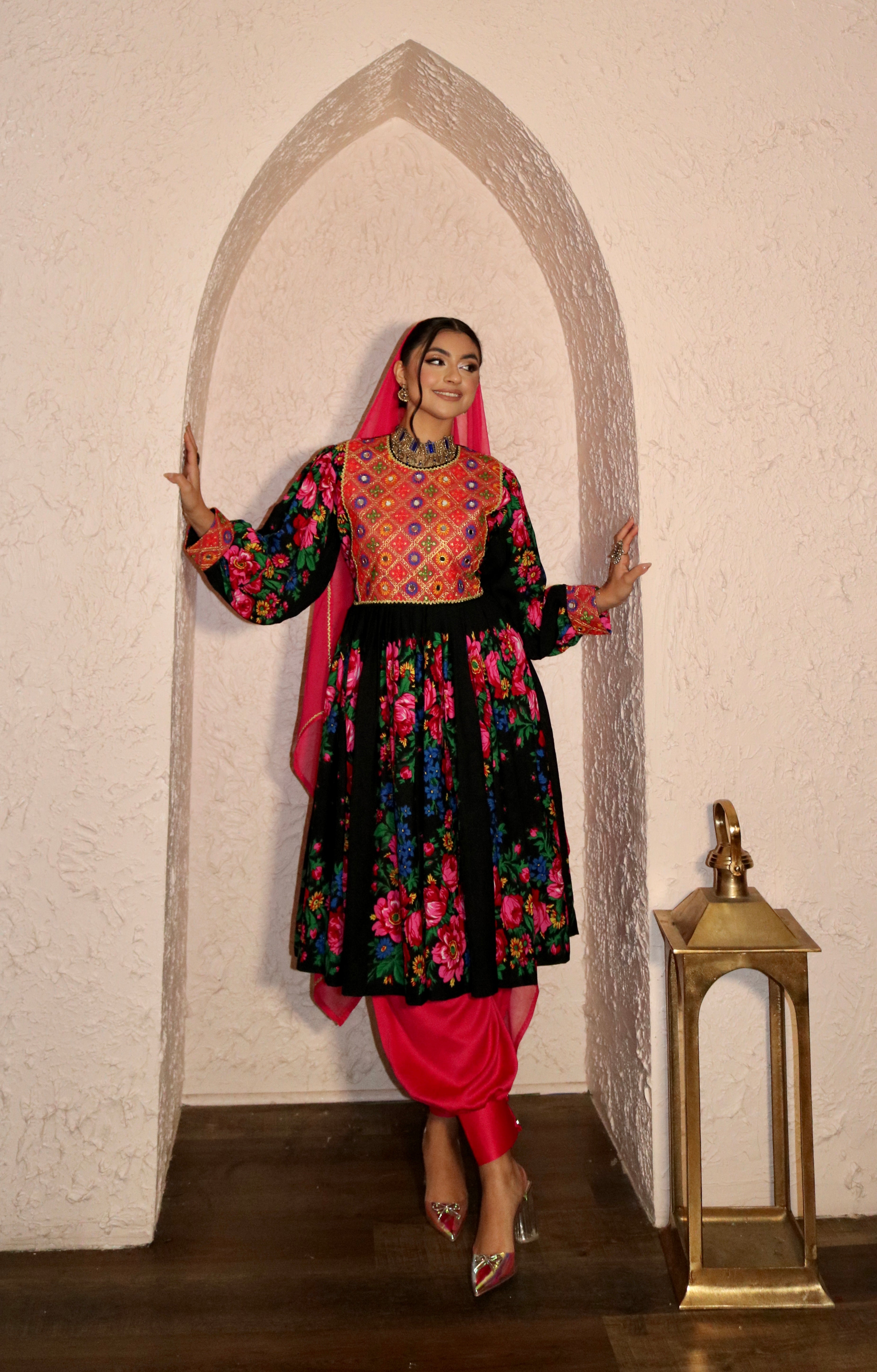 Morsal Afghan Kuchi Dress ( black)