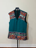 Afghan Kuchi Dress vest sea green