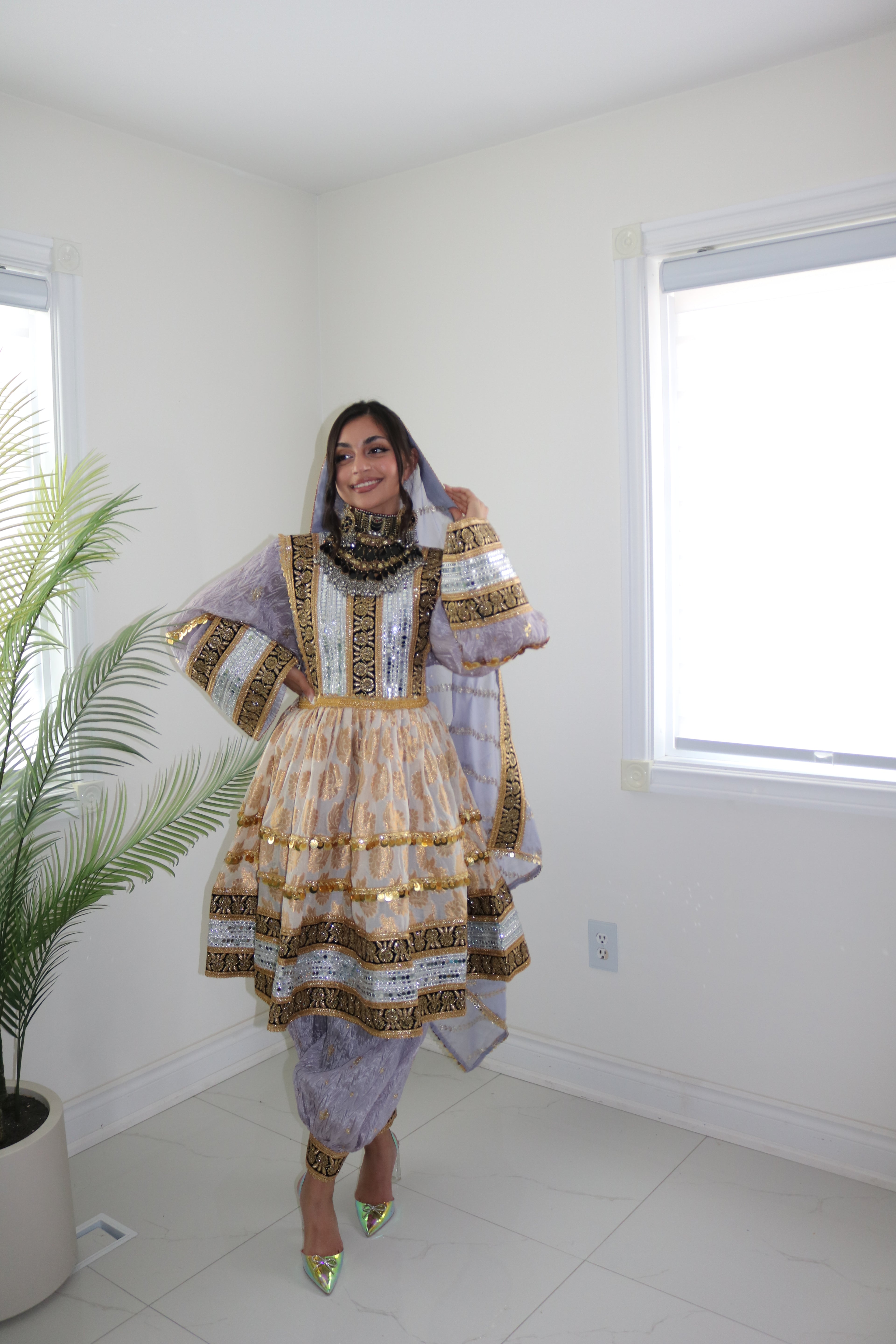 Afghan Kuchi Dress (lilac)