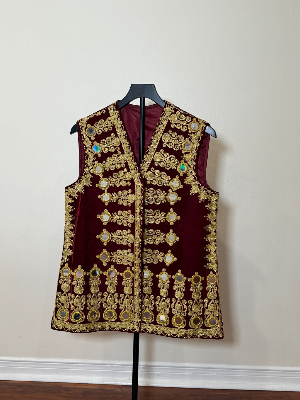 Afghan Kuchi Dress vest maroon