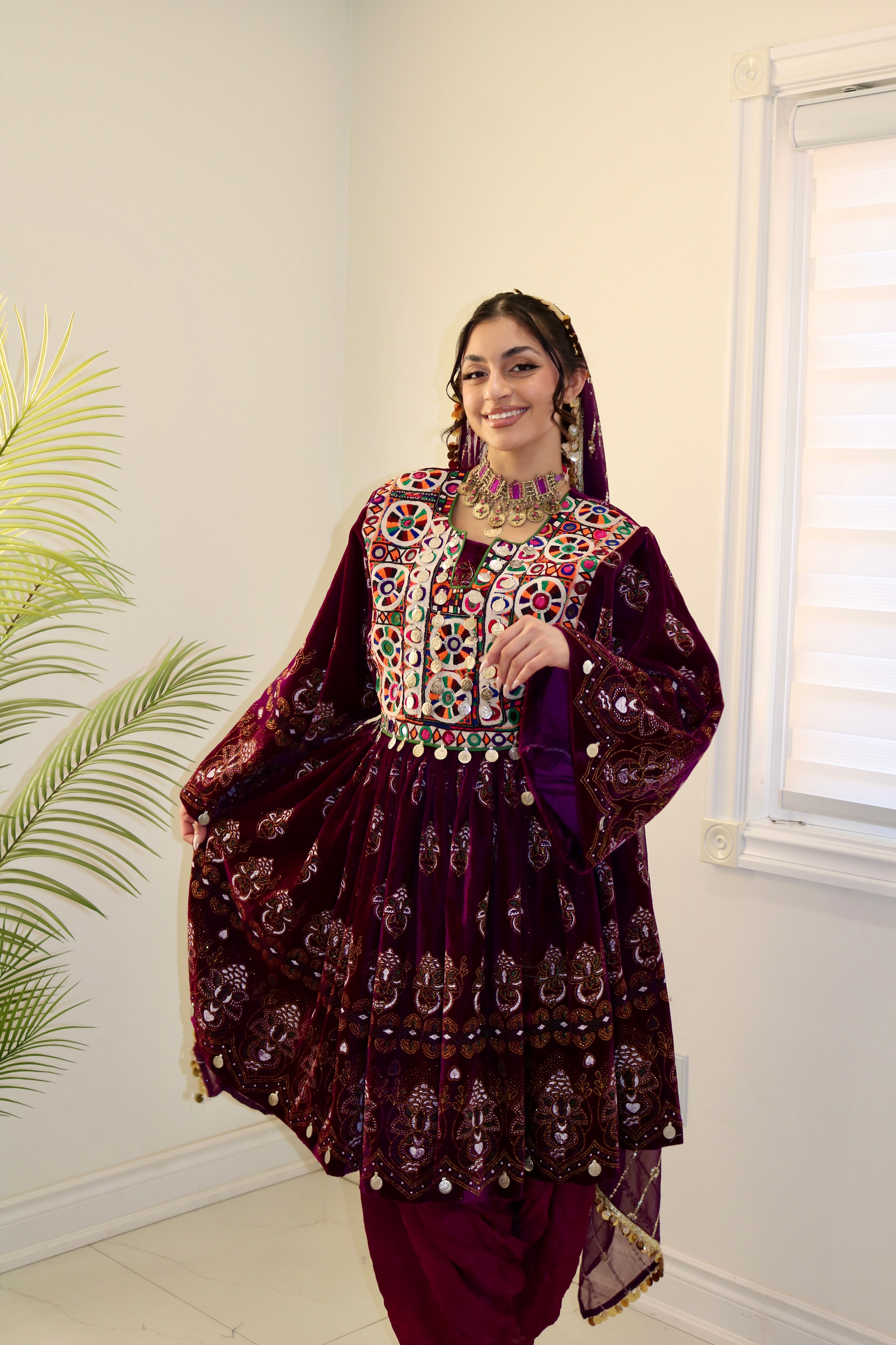 Wahida Afghan Kuchi Dress (pink)