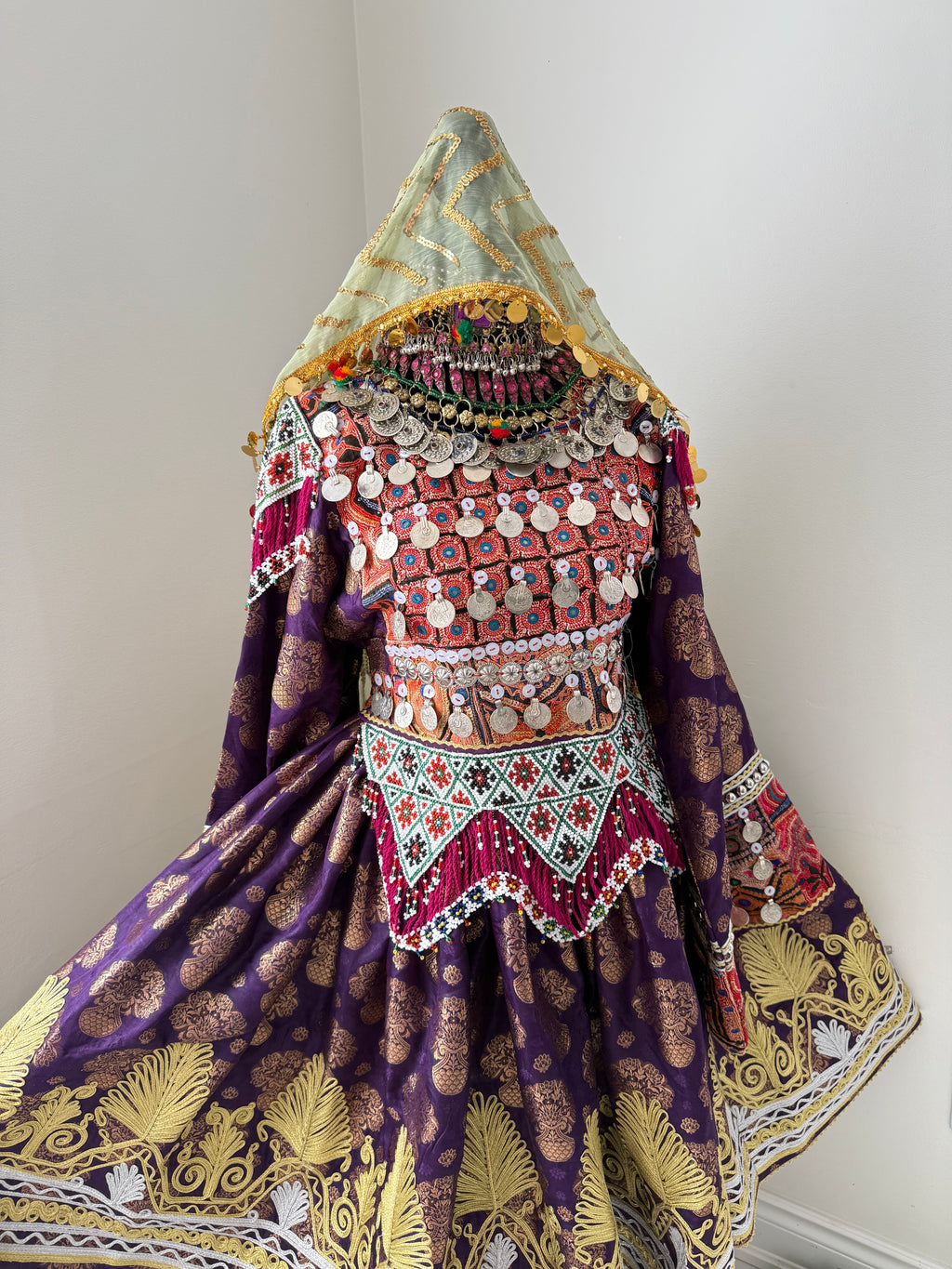 Farzana Afghan Kuchi Dress (purple)