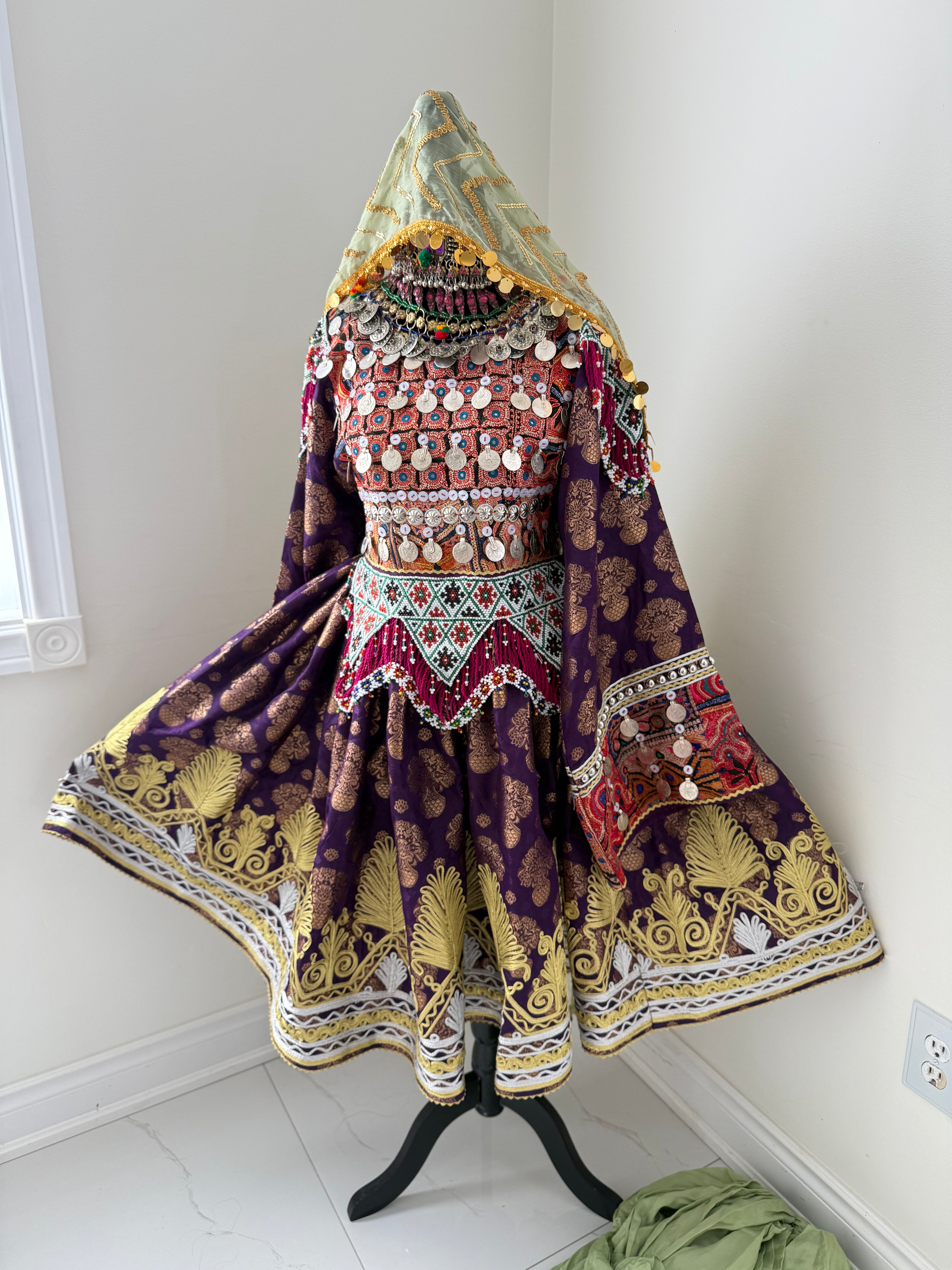 Farzana Afghan Kuchi Dress (purple)
