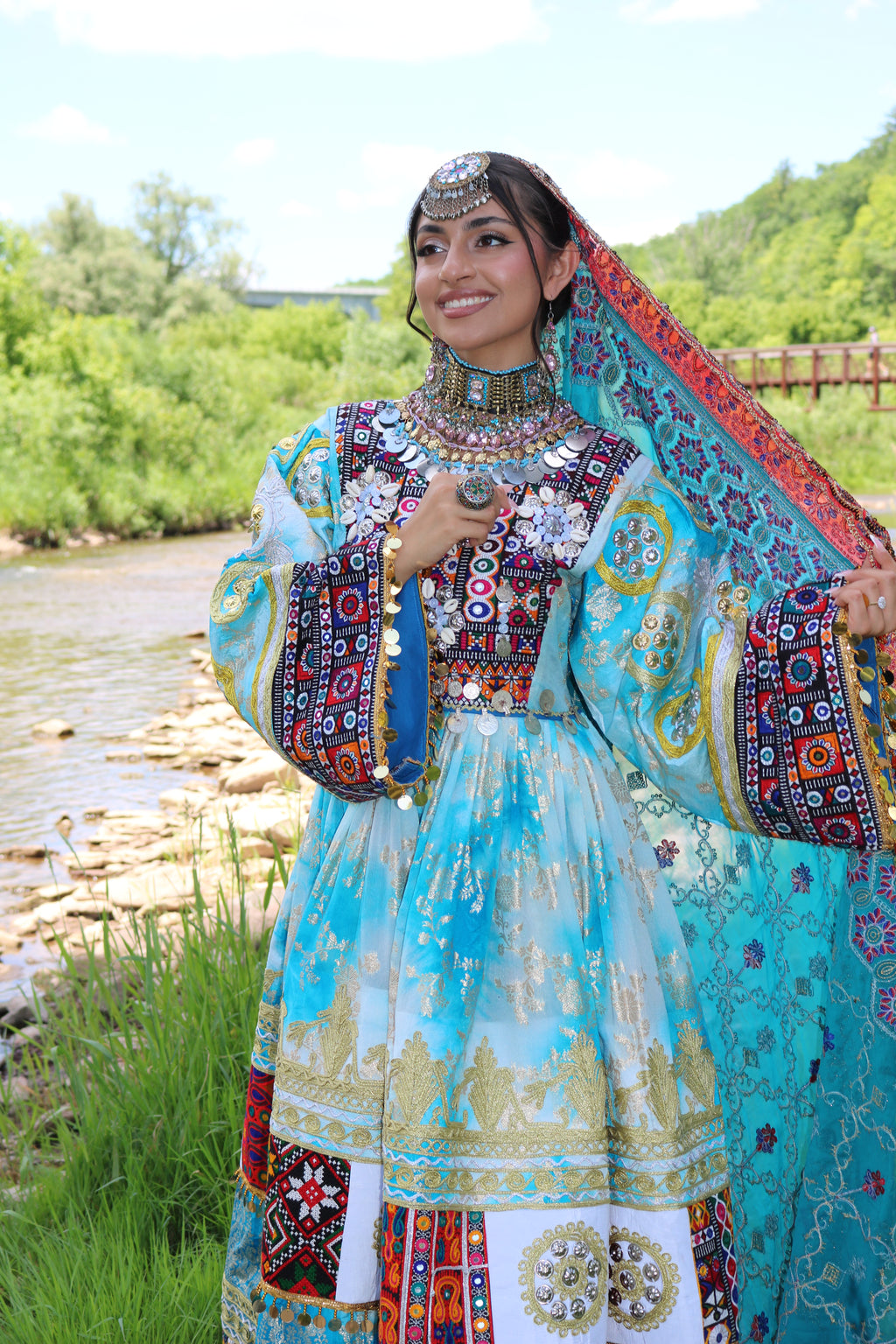 Afghan Kuchi Dress(blue)