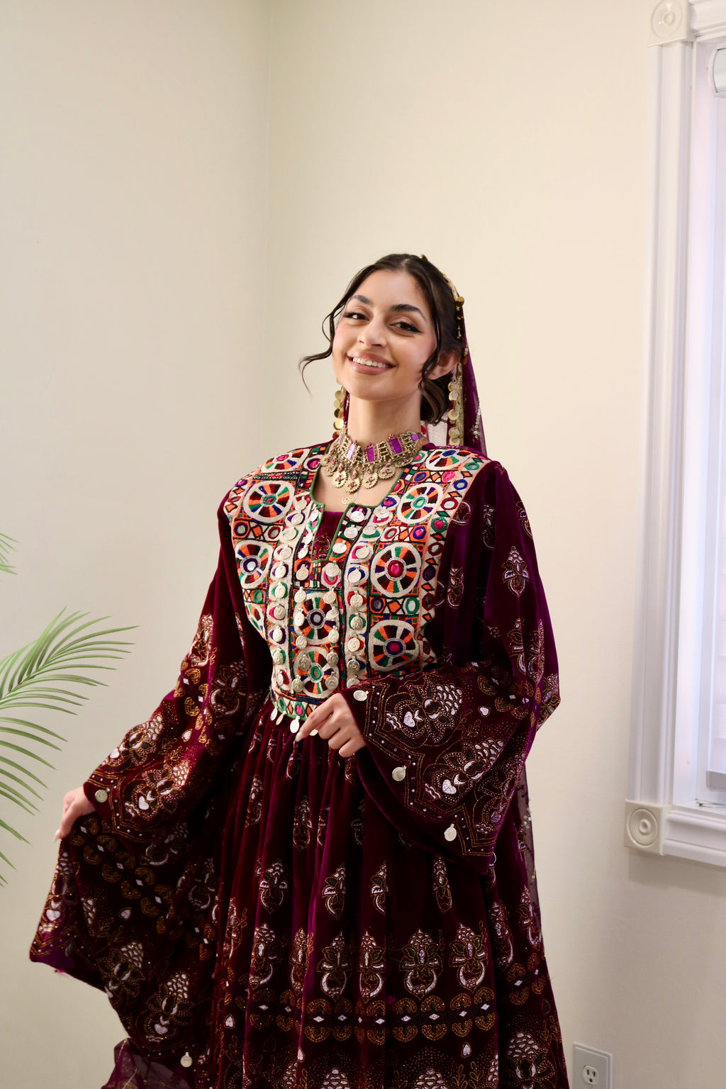 Wahida Afghan Kuchi Dress (pink)