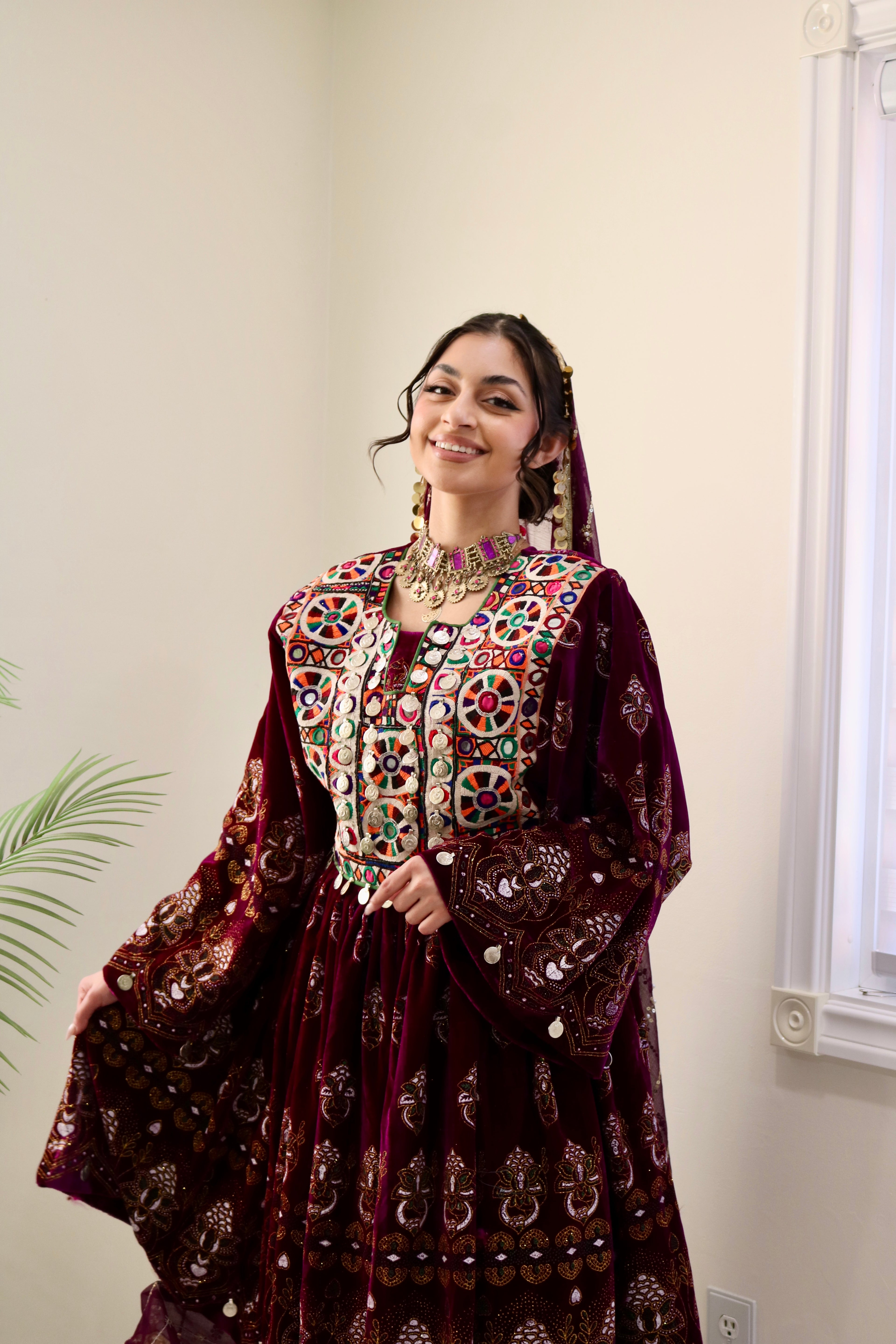 Wahida Afghan Kuchi Dress (pink)