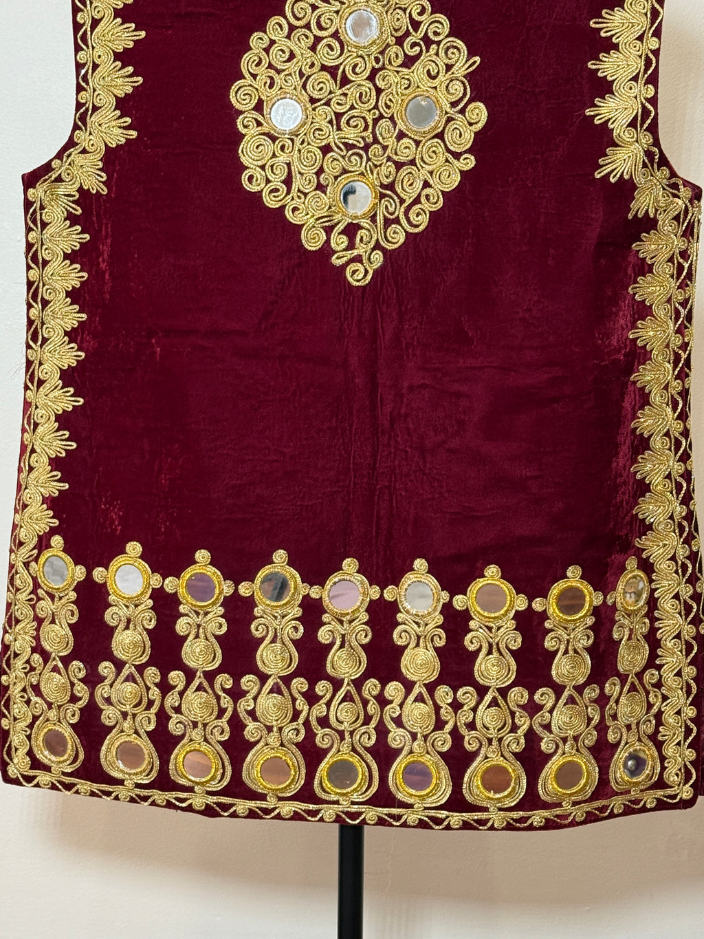 Afghan Kuchi Dress vest maroon