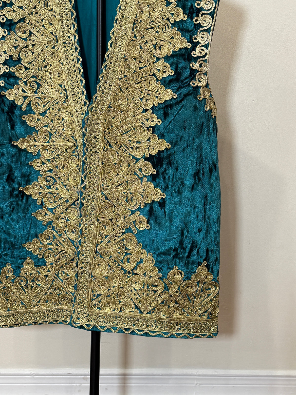Afghan Kuchi Dress vest sea green