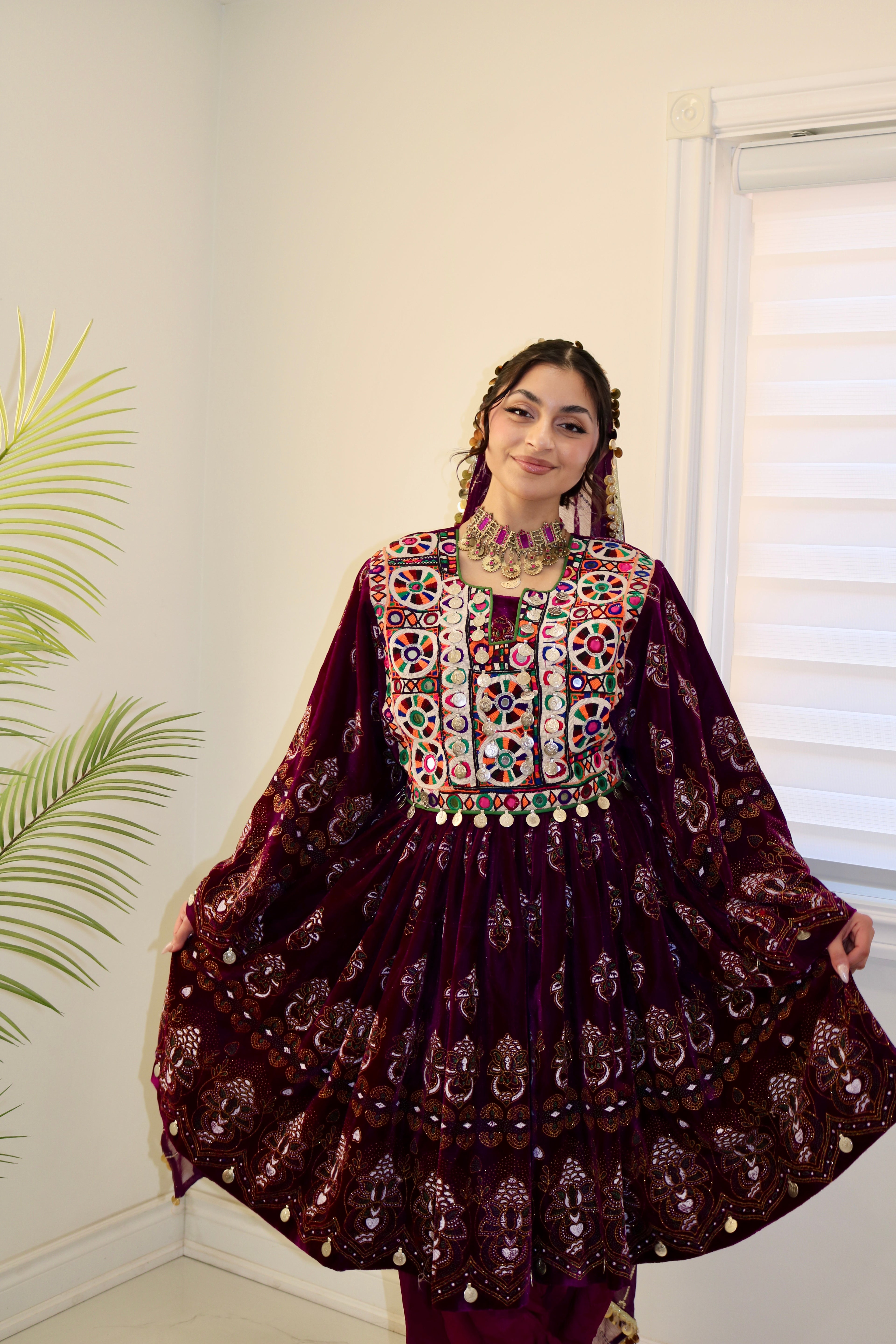 Wahida Afghan Kuchi Dress (pink)
