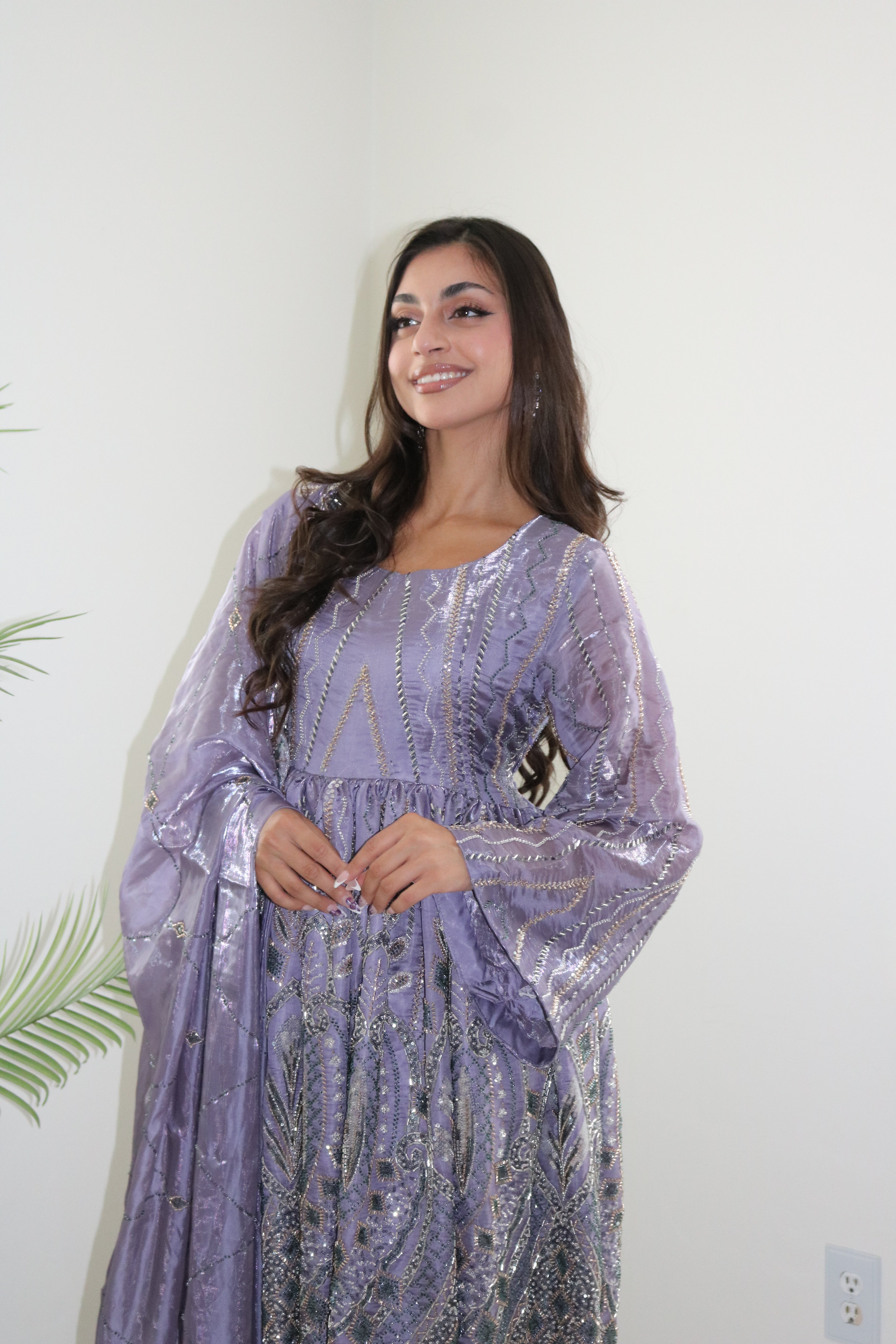 purple afghan dress Purple Charmaghzani Afghan Dress