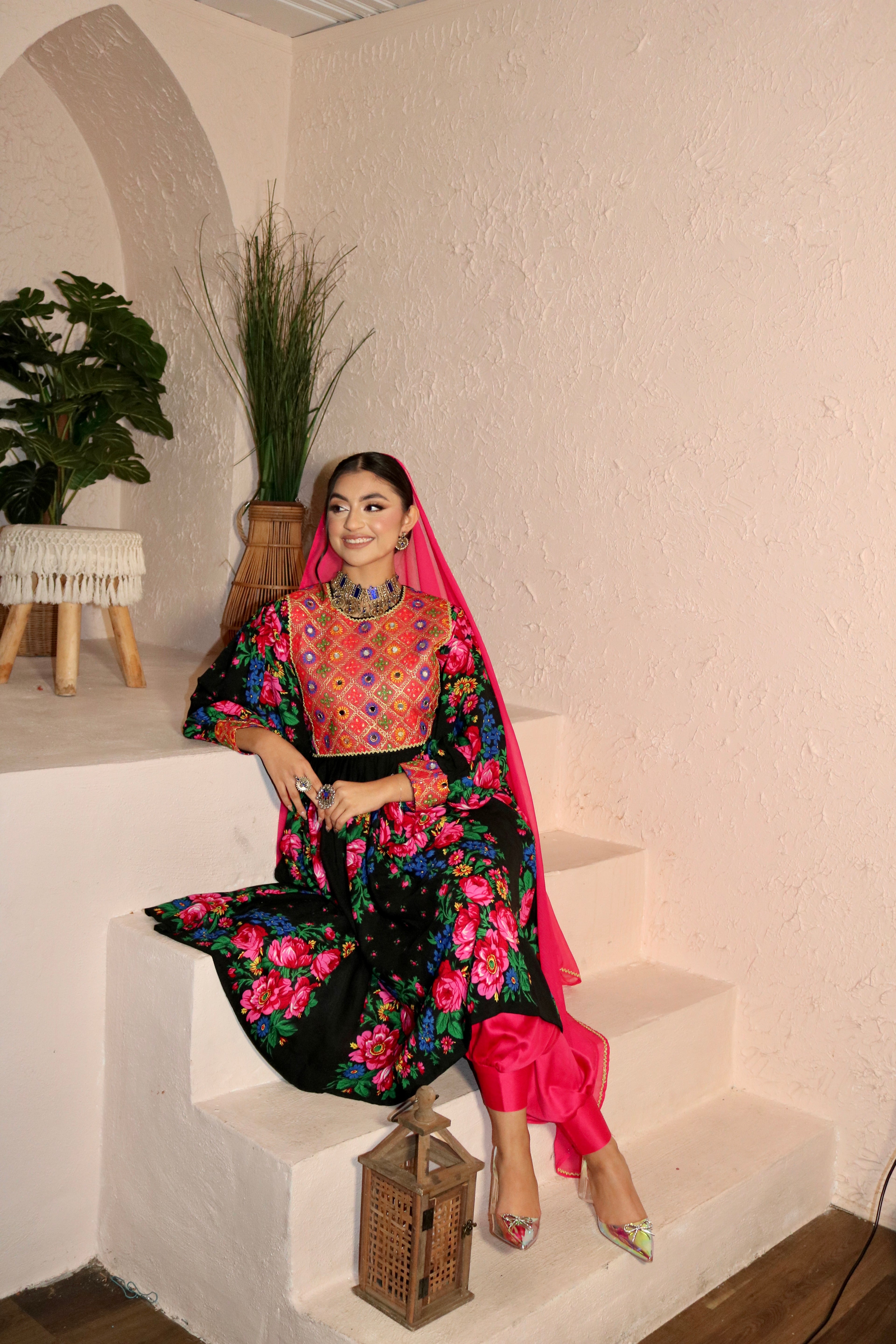 Morsal Afghan Kuchi Dress ( black)