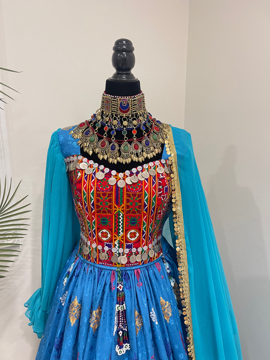 Nelofar Afghan Kuchi Dress - Blue