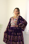Wahida Afghan Kuchi Dress (purple)