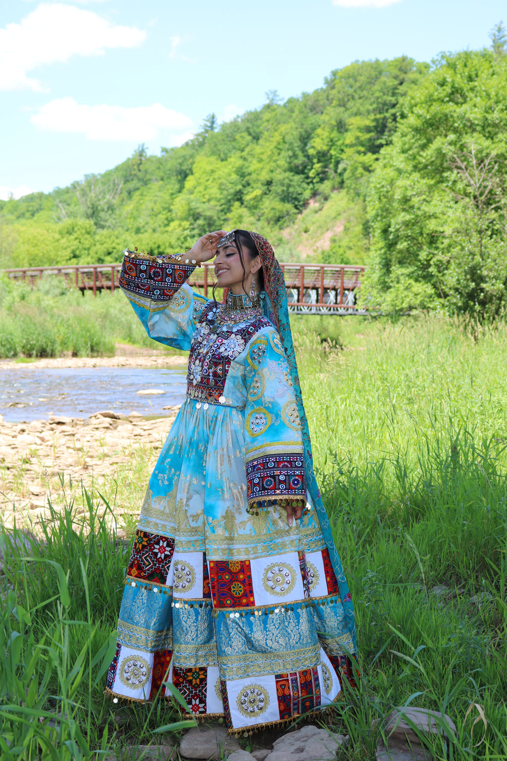 Afghan Kuchi Dress(blue)