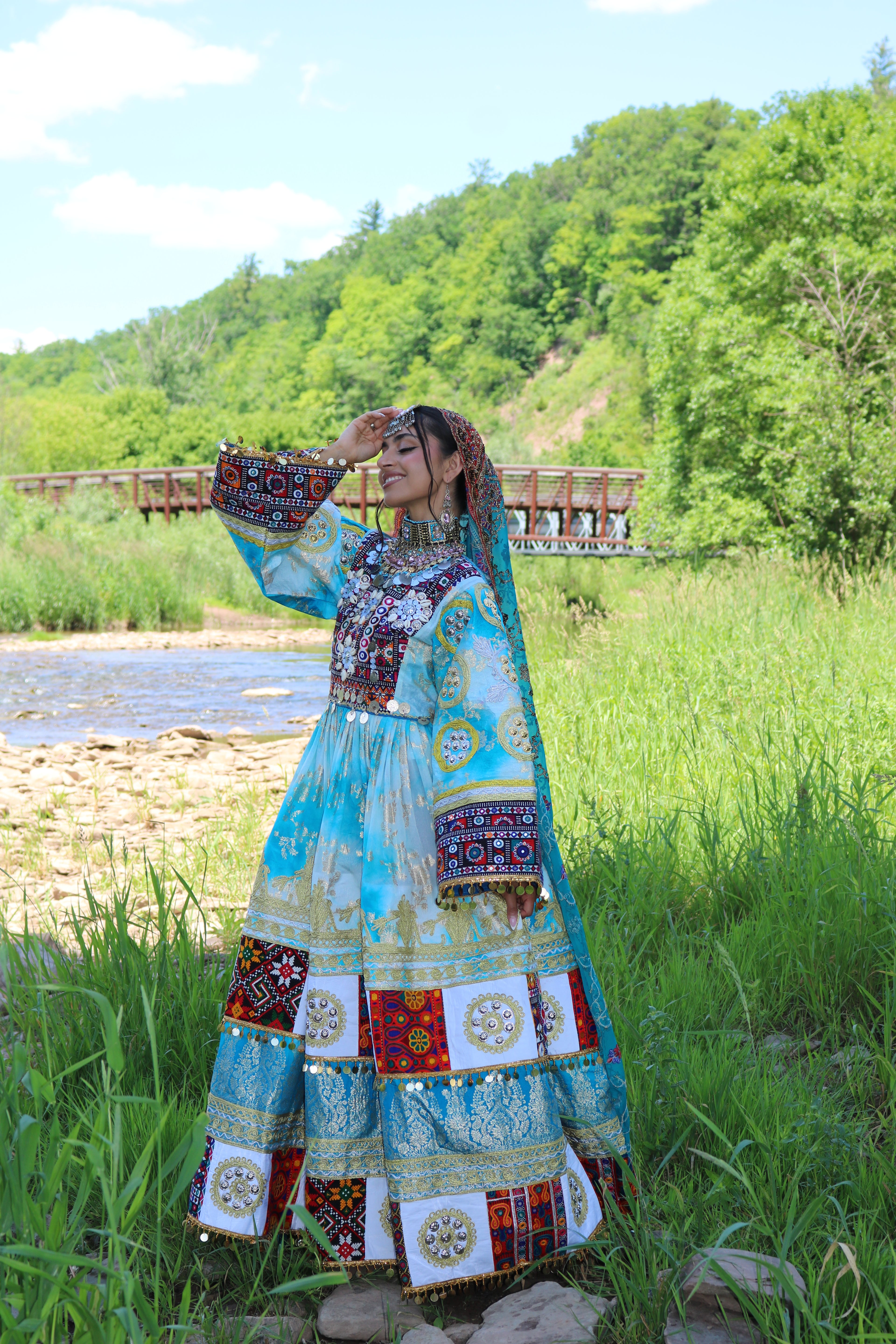 Afghan Kuchi Dress(blue)