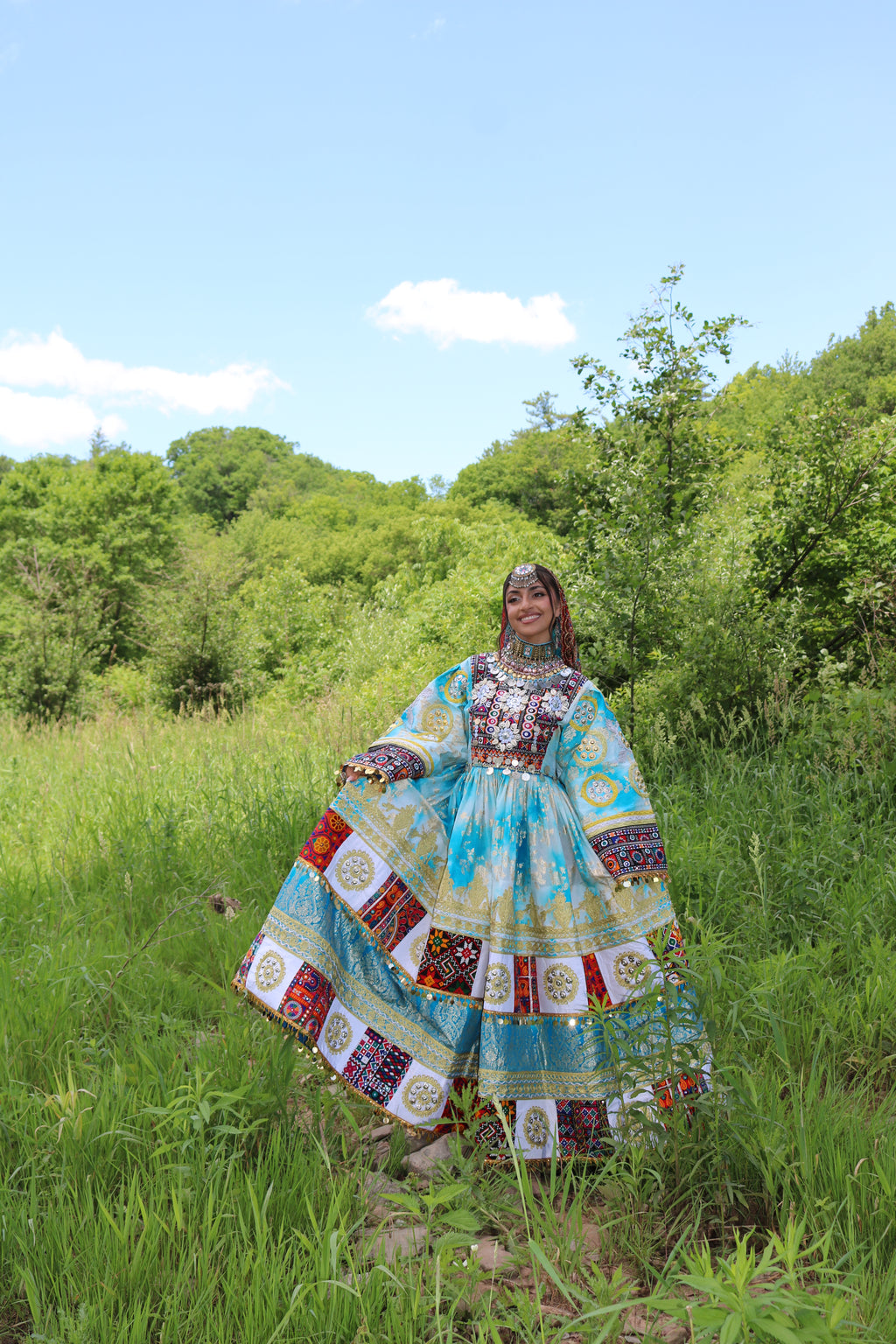 Afghan Kuchi Dress(blue)
