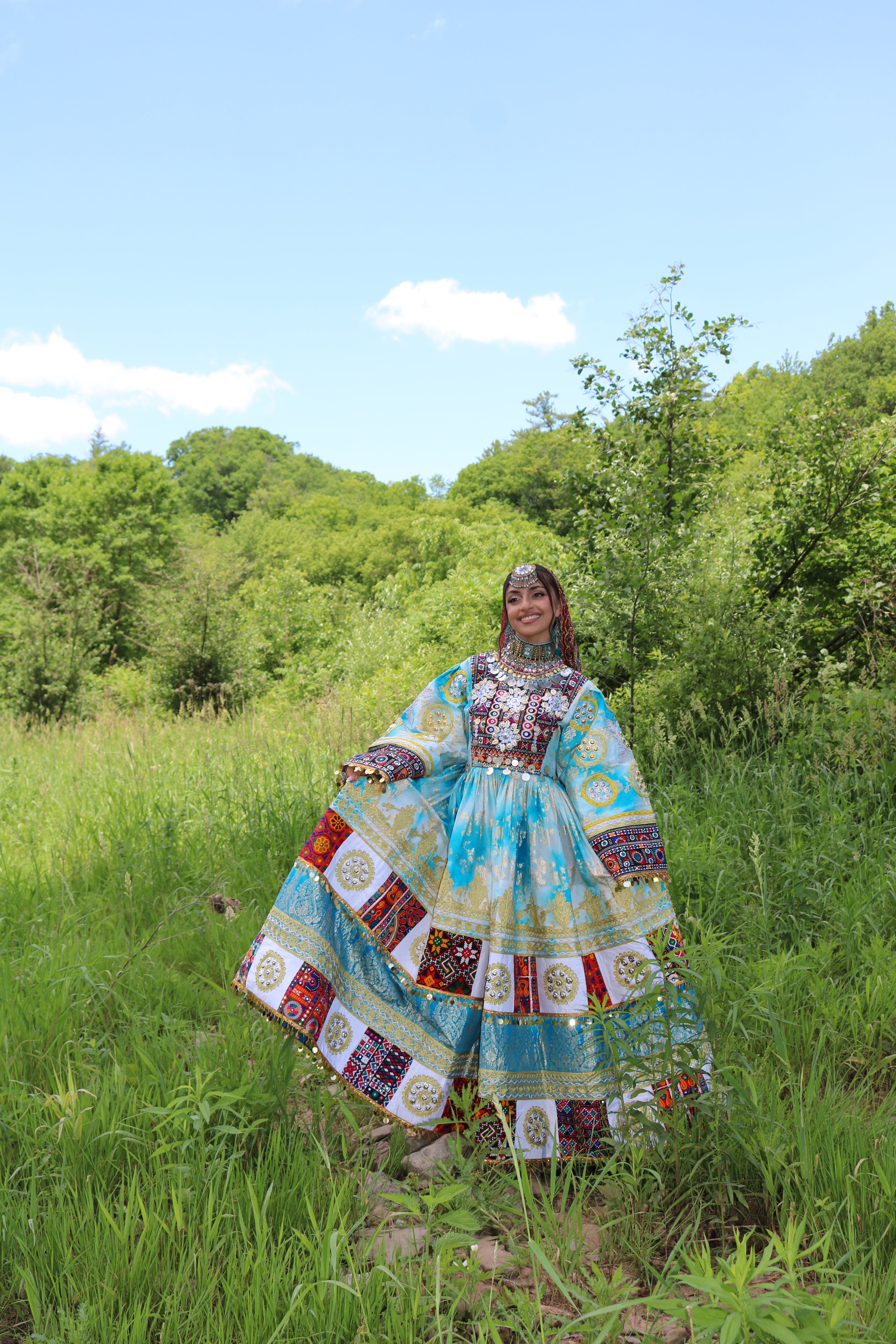Afghan Kuchi Dress(blue)