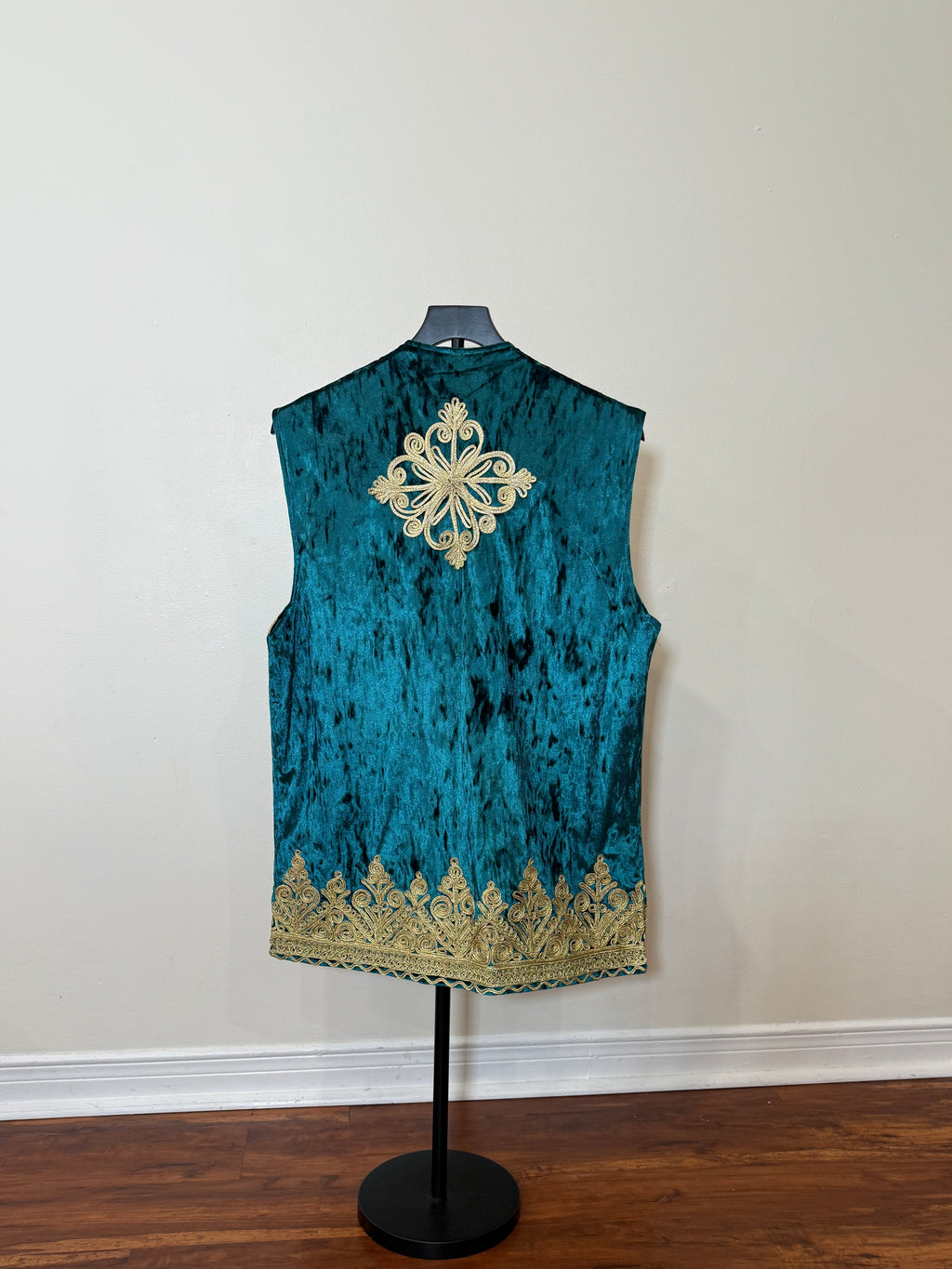 Afghan Kuchi Dress vest sea green