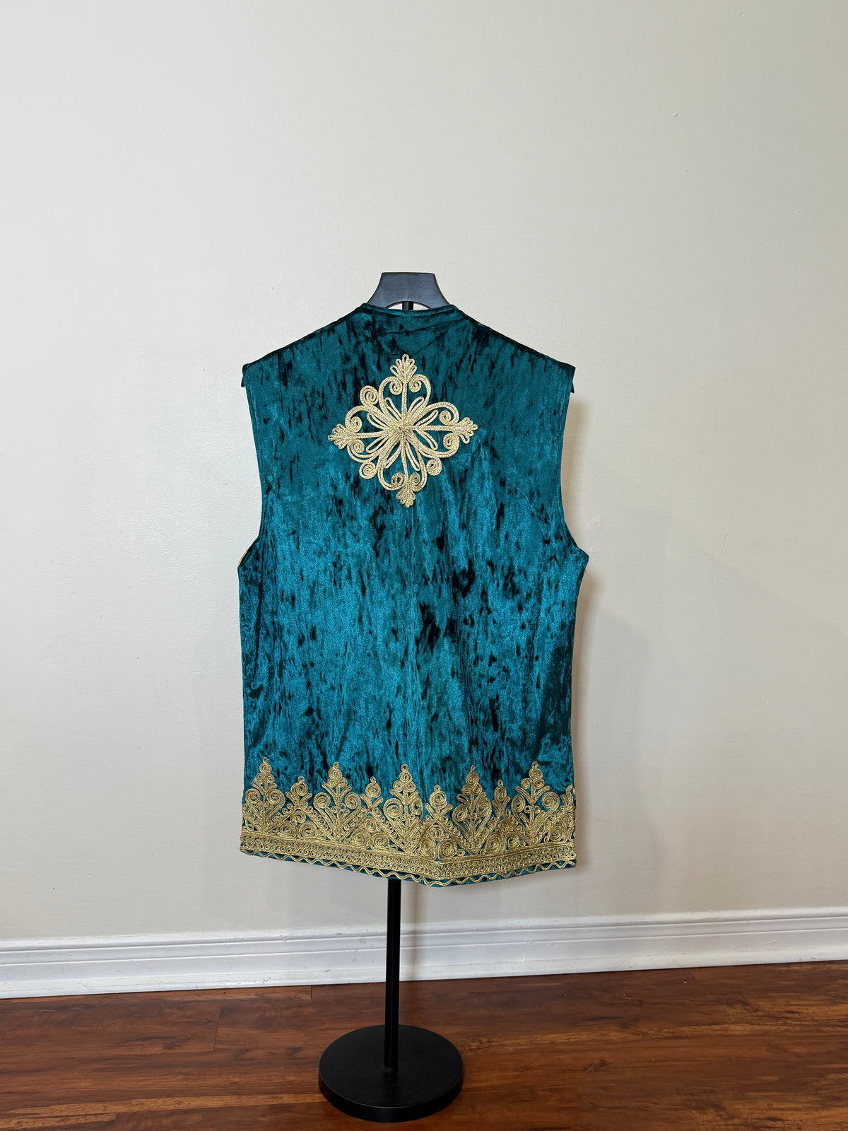 Afghan Kuchi Dress vest sea green