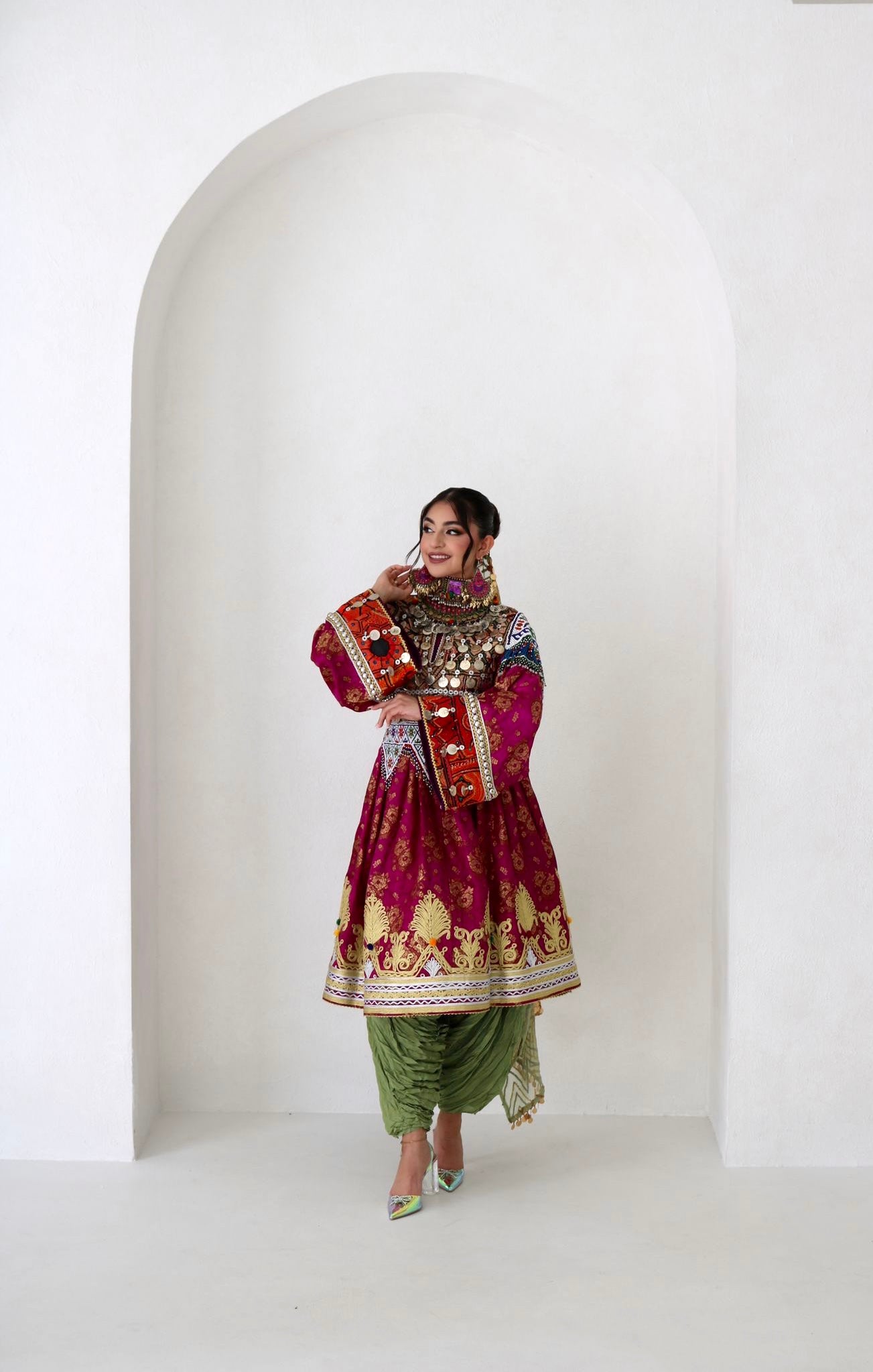 Farzana Afghan Kuchi Dress (purple)